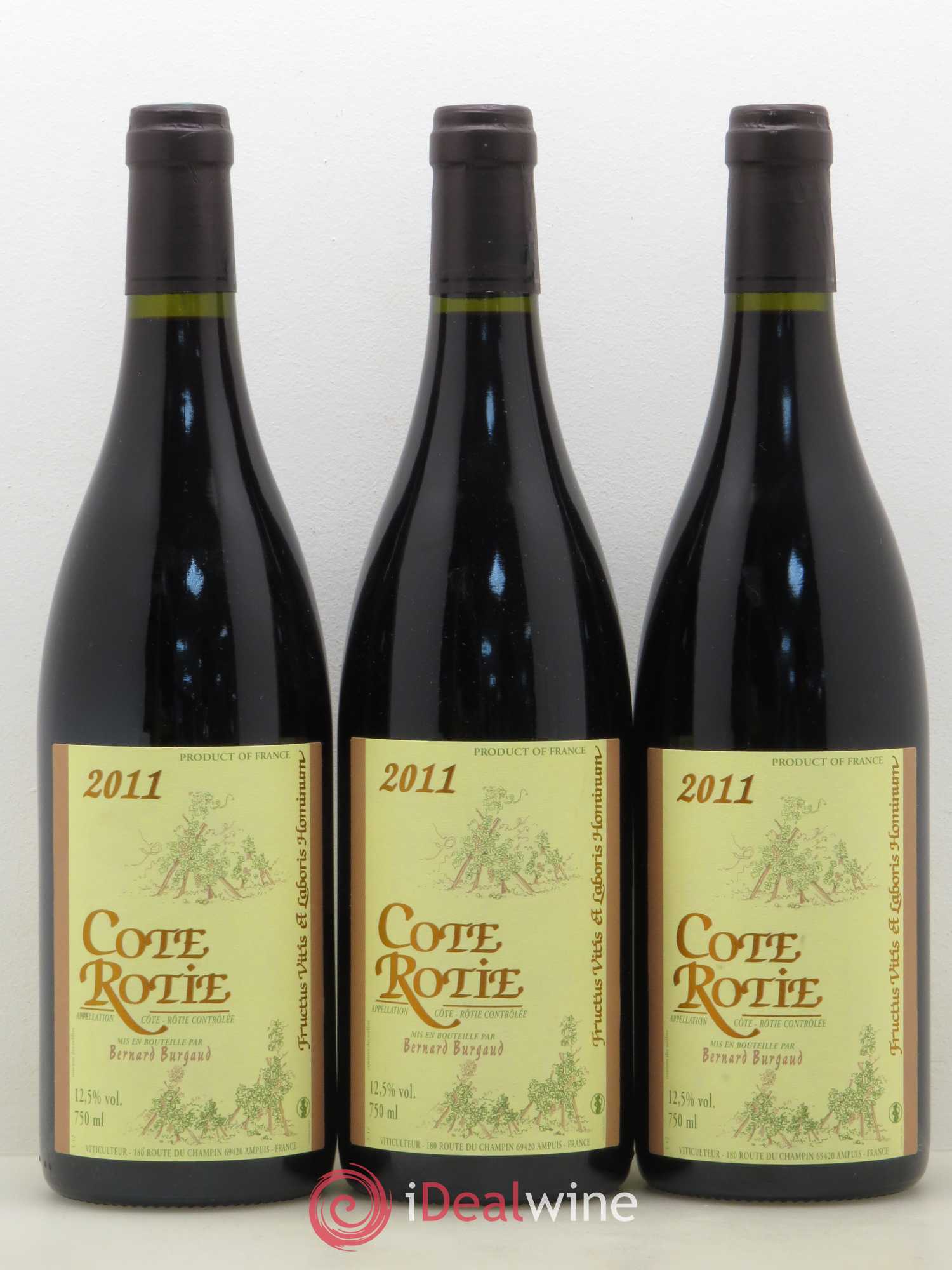 Côte-Rôtie Bernard Burgaud 2011 - Lot de 3 bouteilles - 0