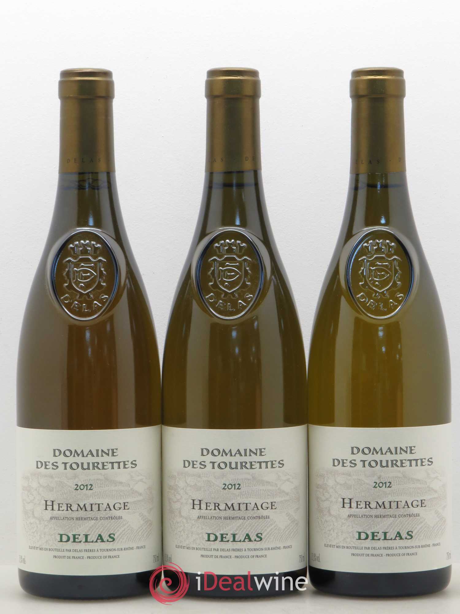 Hermitage Domaine des Tourettes Delas Frères 2012 - Lot de 3 bouteilles - 0