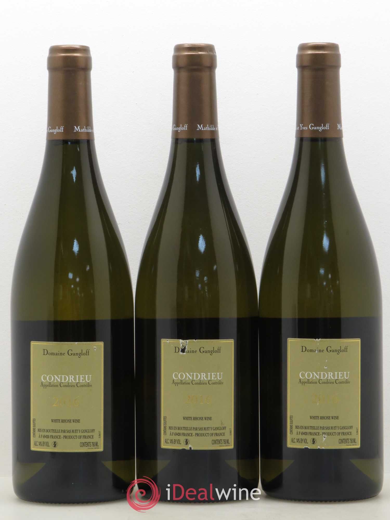 Condrieu Domaine Gangloff (Domaine) 2016 - Lot de 3 bouteilles - 1