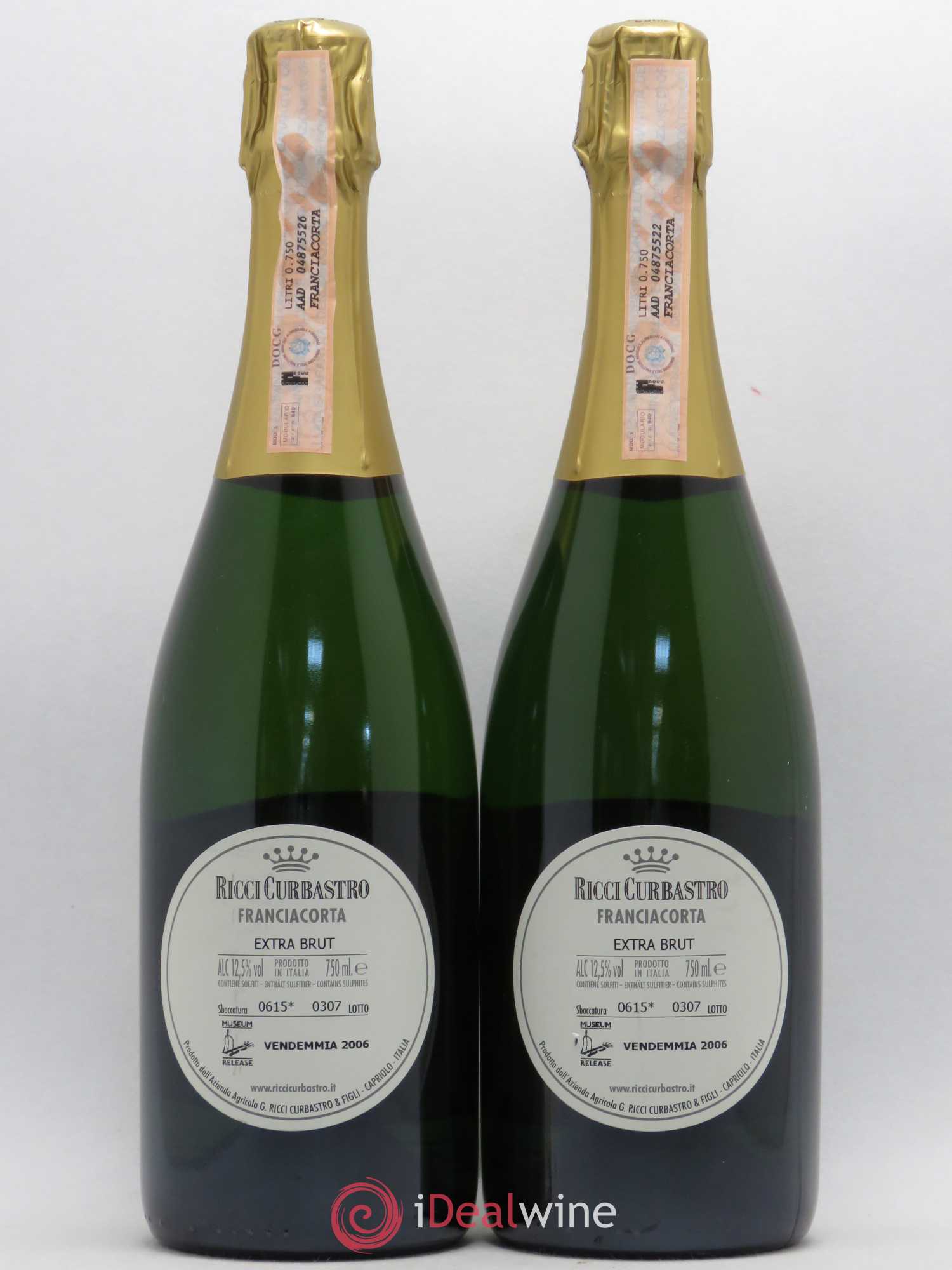 Italie Ricci Curbastro Extra Brut Museum Release Franciacorta 2006 - Posten von 2 Flaschen - 1