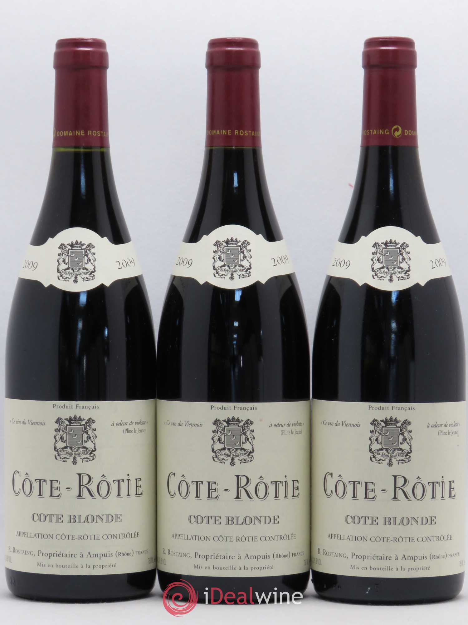 Côte-Rôtie Côte Blonde René Rostaing 2009 - Lot of 3 bottles - 0
