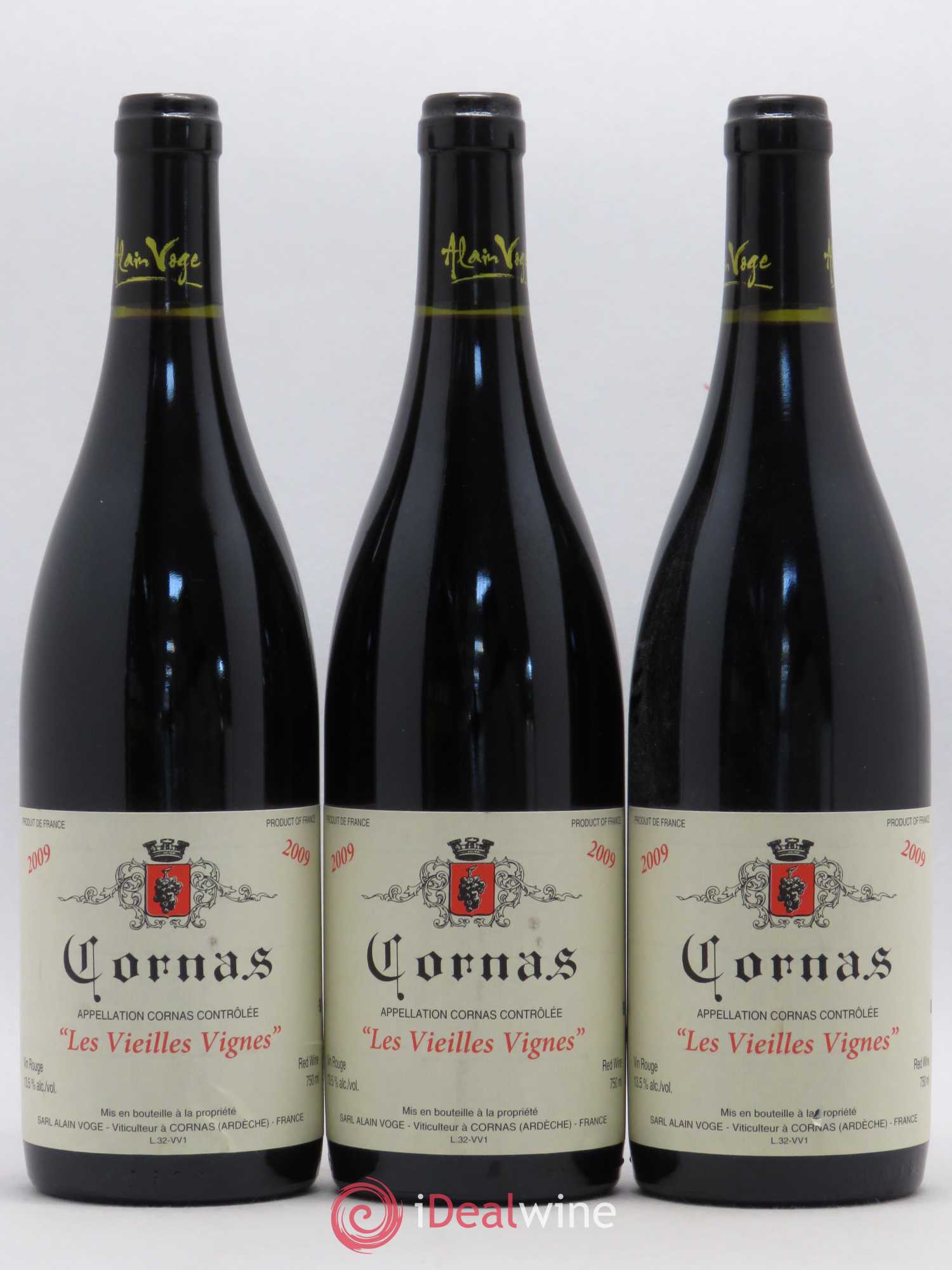 Cornas Les Vieilles Vignes Alain Voge (Domaine) 2009 - Lot de 3 bouteilles - 0