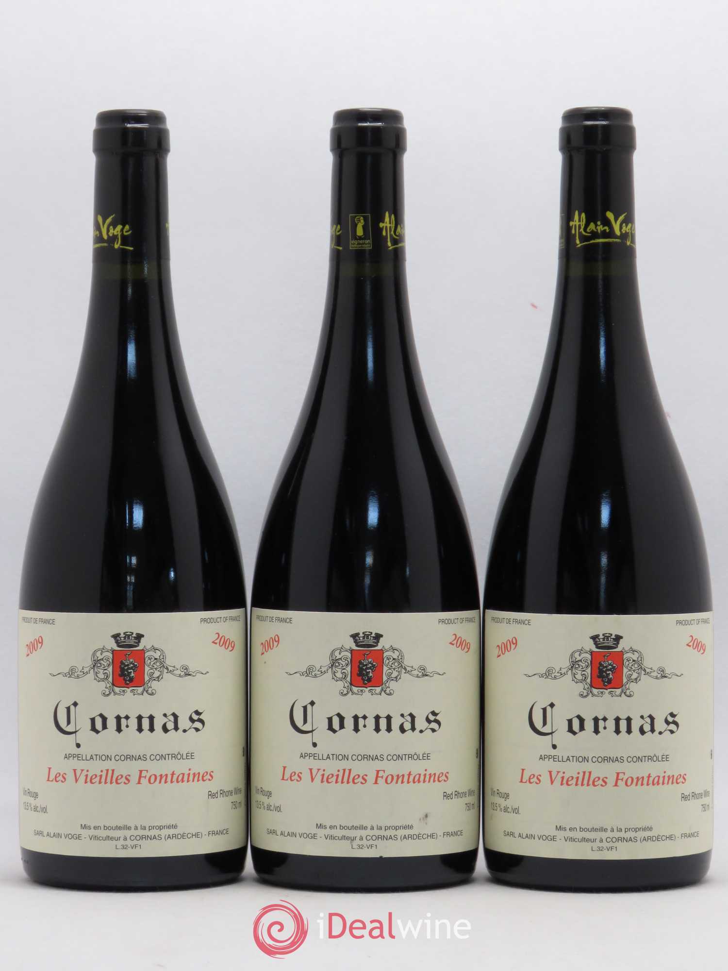 Cornas Les Vieilles Fontaines Alain Voge (Domaine) 2009 - Lot de 3 bouteilles - 0