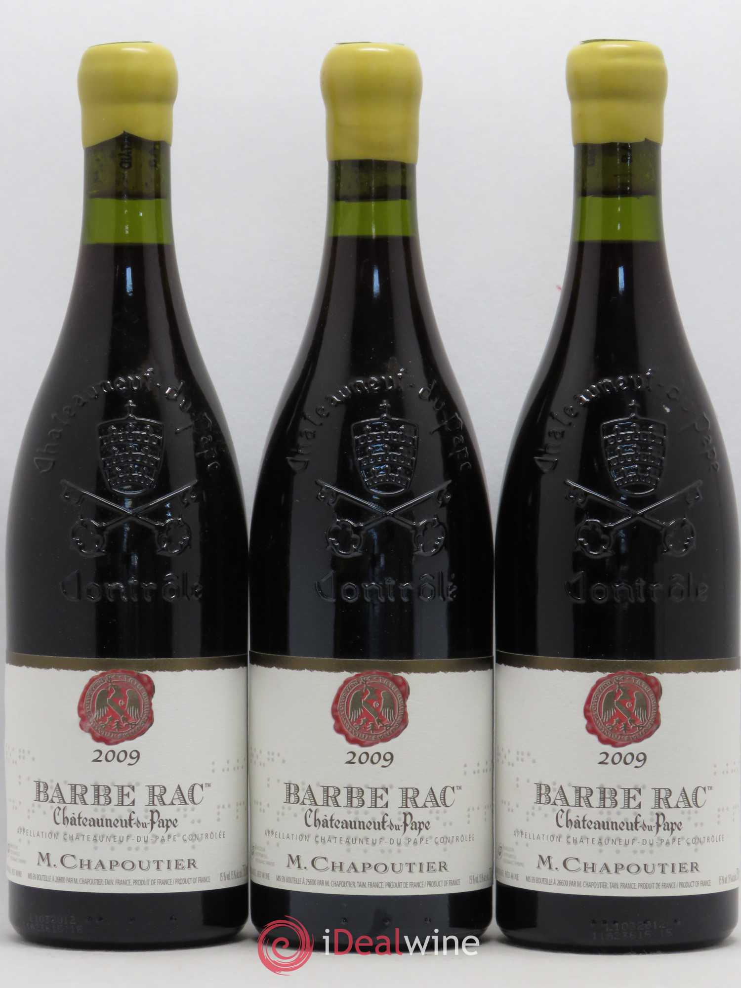 Châteauneuf-du-Pape Barbe Rac Chapoutier 2009 - Lot de 3 bouteilles - 0