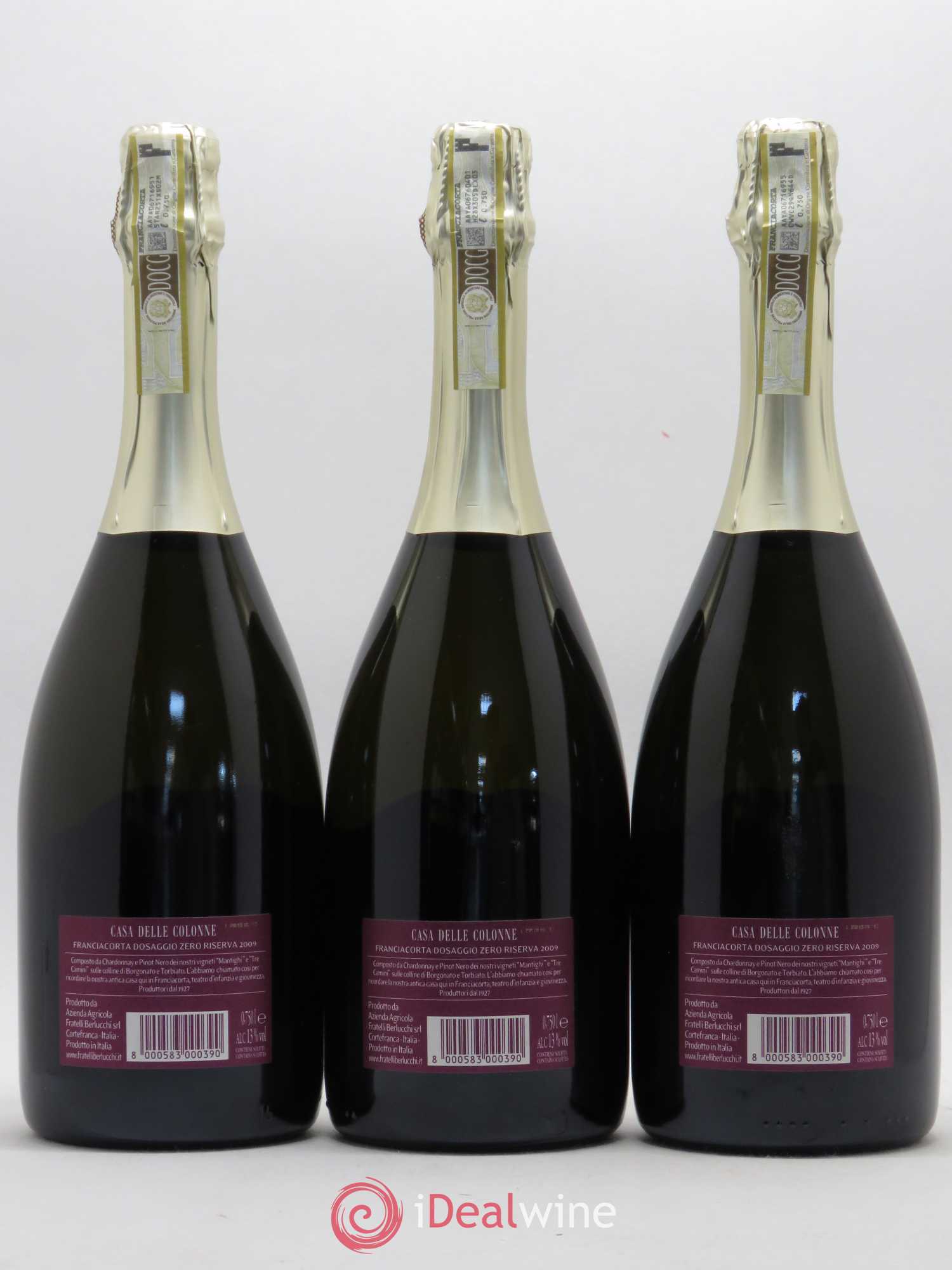Italie Franciacorta Fratelli Berlucchi Casa della Colonne Dosaggio Zero Riserva 2009 - Posten von 3 Flaschen - 1
