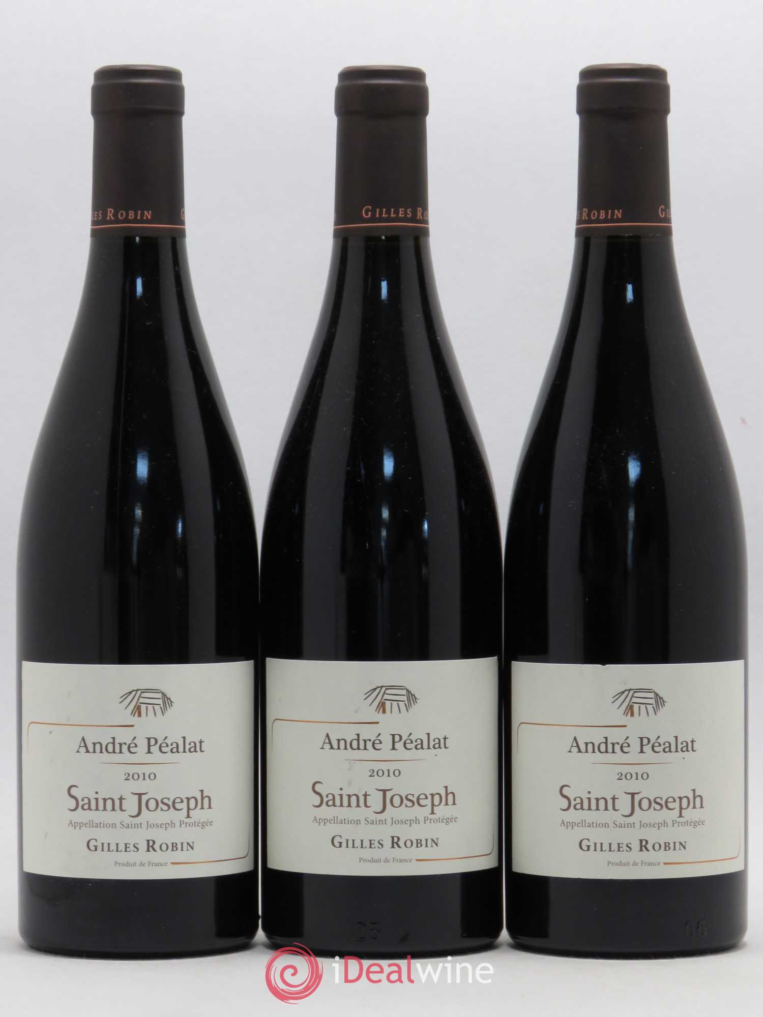 Saint-Joseph Andre Pealat Domaine Gilles Robin 2010 - Posten von 3 Flaschen - 0