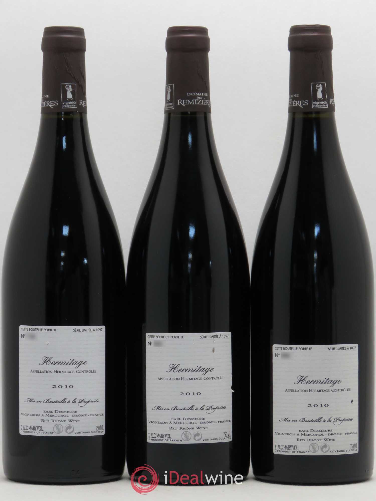 Hermitage Autrement Domaine des Remizières 2010 - Posten von 3 Flaschen - 1