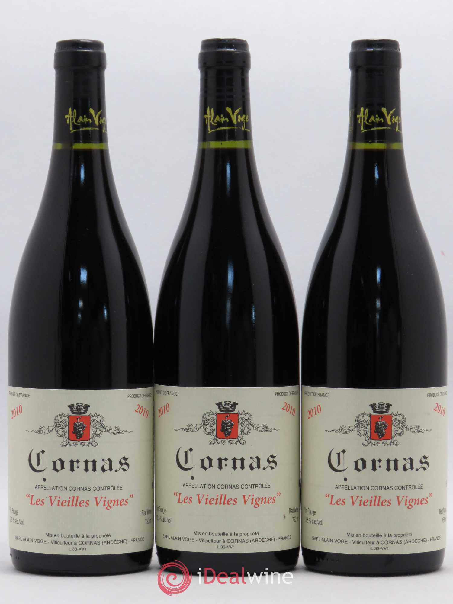 Cornas Les Vieilles Vignes Alain Voge (Domaine) 2010 - Lot de 3 bouteilles - 0