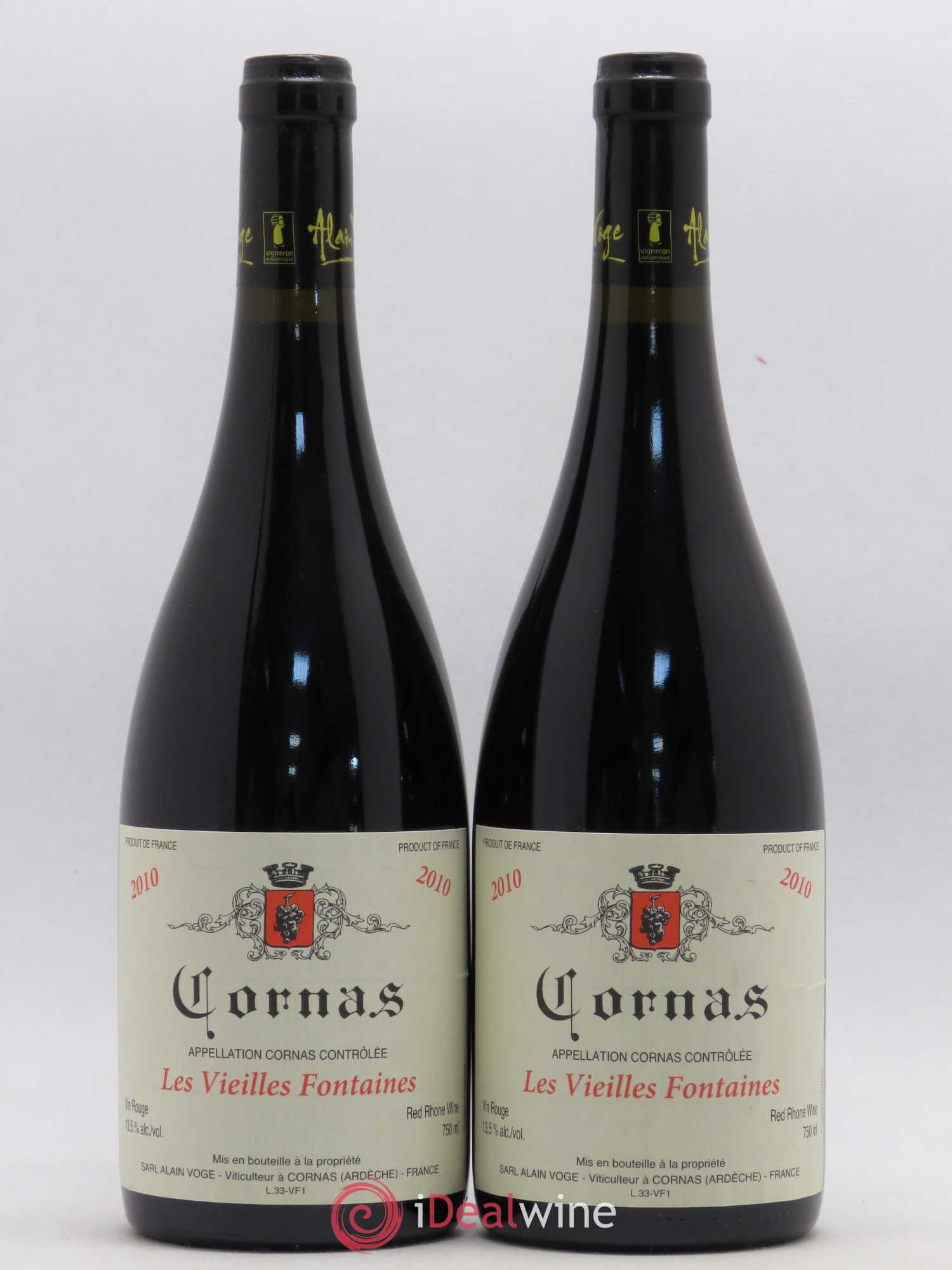 Cornas Les Vieilles Fontaines Alain Voge (Domaine) 2010 - Lot de 2 bouteilles - 0