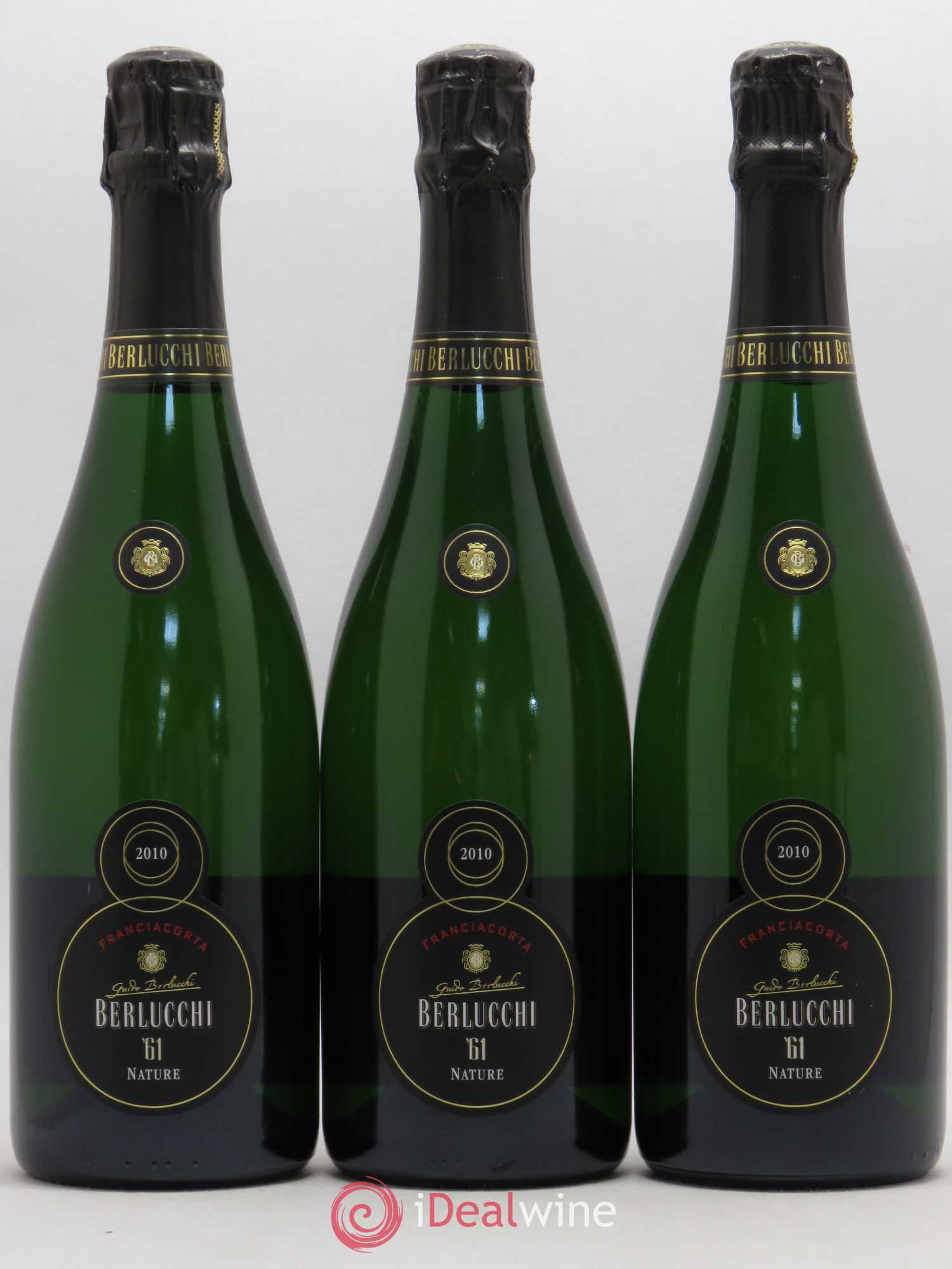 Italie Guido Berlucchi 61 Franciacorta Brut Nature 2010 - Posten von 3 Flaschen - 0