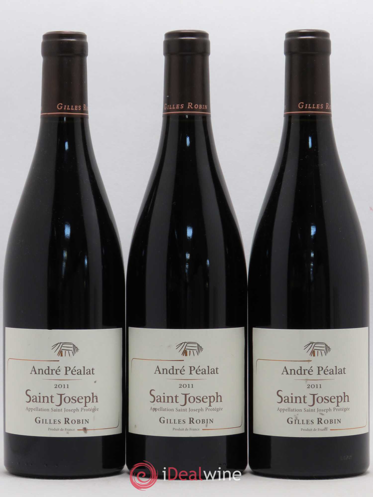 Saint-Joseph Andre Pealat Domaine Gilles Robin (sans prix de réserve) 2011 - Posten von 3 Flaschen - 0