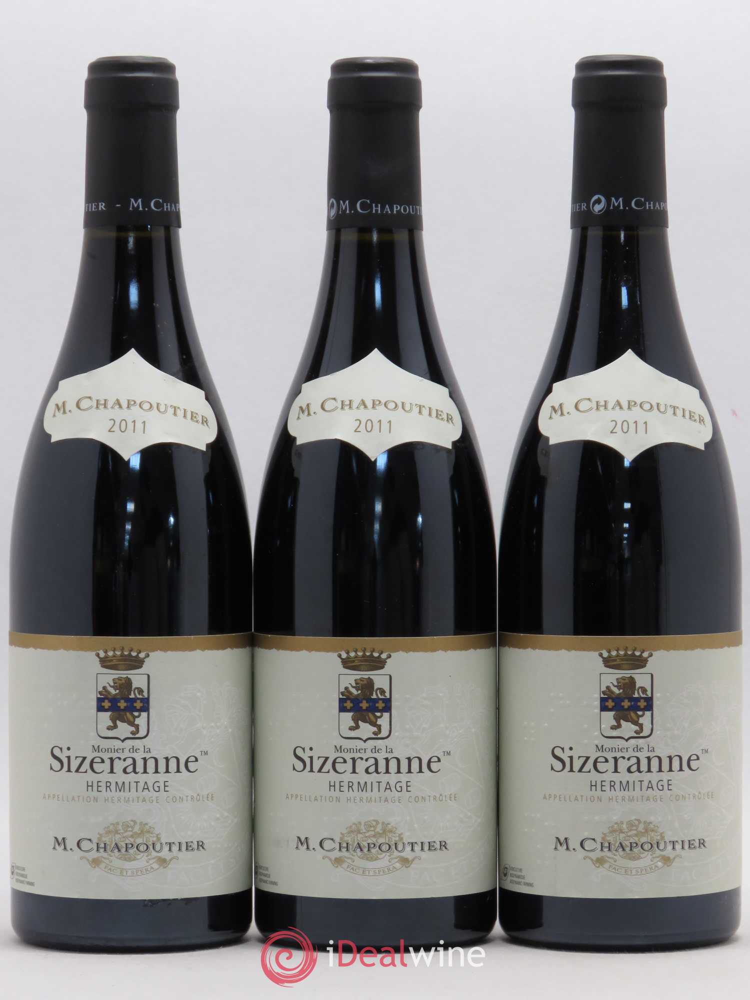 Hermitage Monier de La Sizeranne Chapoutier 2011 - Lot de 3 bouteilles - 0