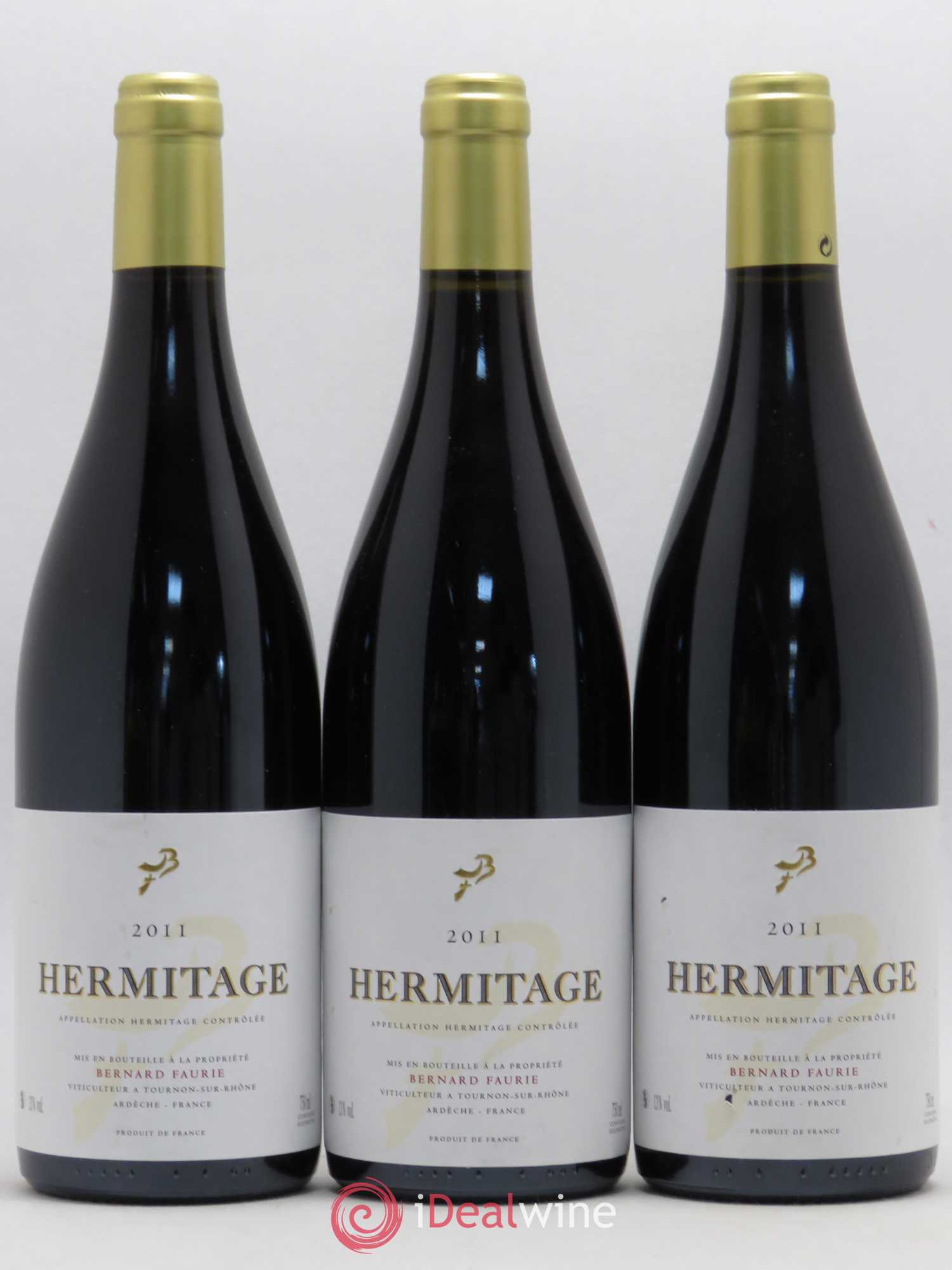 Hermitage Bessards Méal (capsule dorée) Bernard Faurie 2011 - Lot de 3 bouteilles - 0