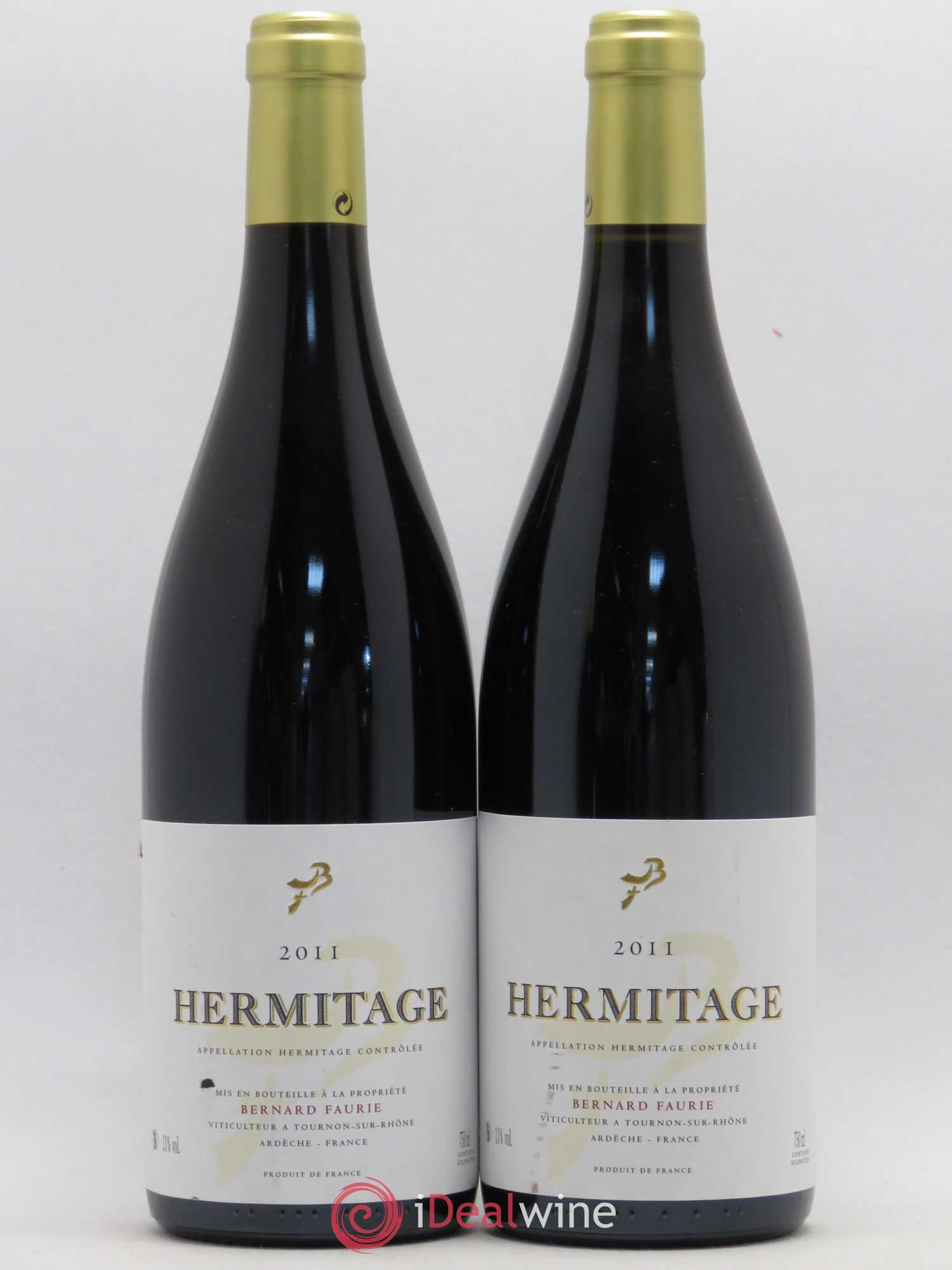Hermitage Bessards Méal (capsule dorée) Bernard Faurie 2011 - Lot de 2 bouteilles - 0