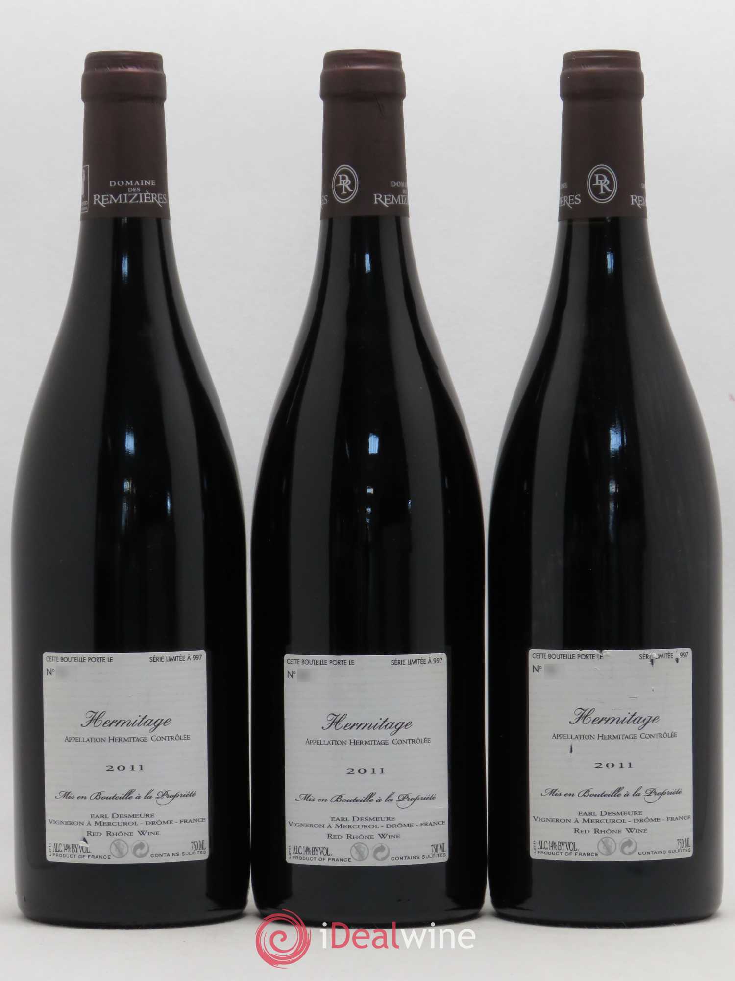 Hermitage Autrement Domaine des Remizières 2011 - Posten von 3 Flaschen - 1
