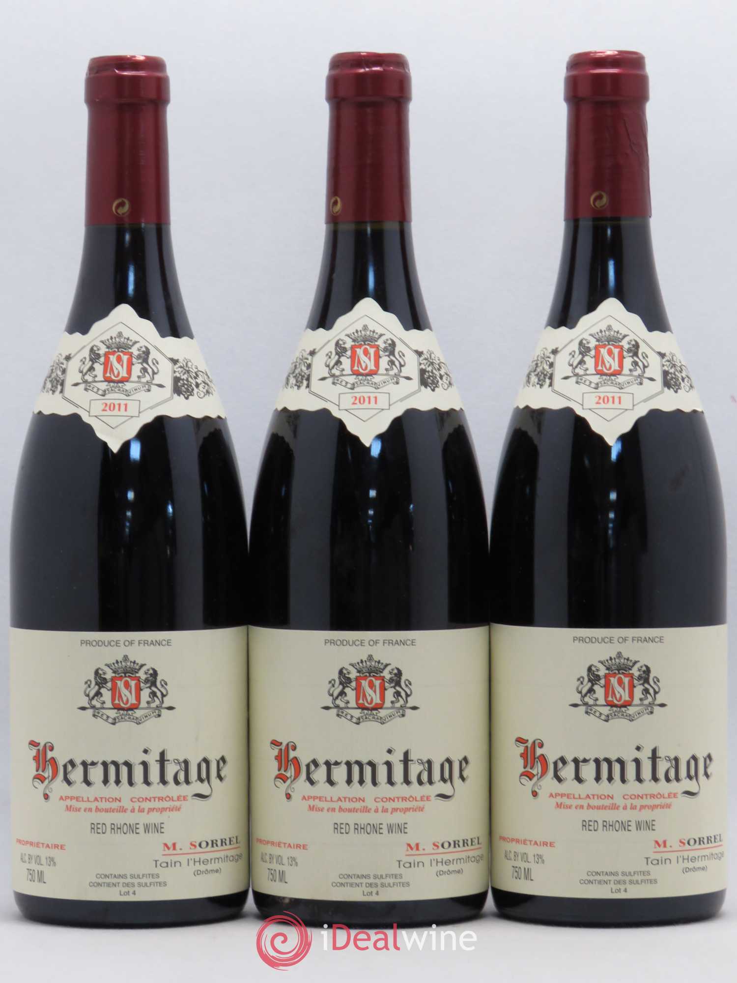 Hermitage Marc Sorrel 2011 - Lot de 3 bouteilles - 0