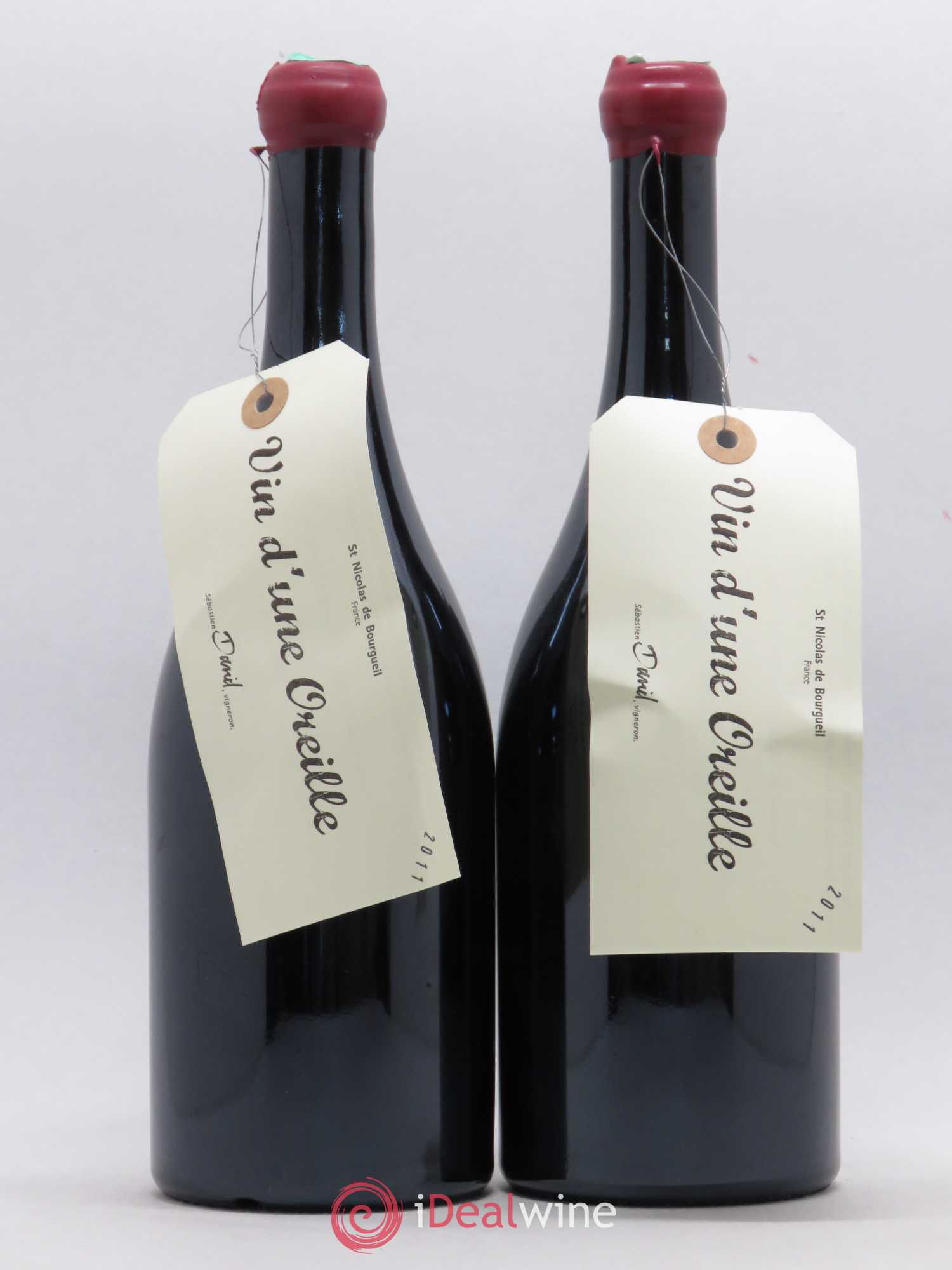 Saint-Nicolas de Bourgueil Vin d'une Oreille Domaine Sébastien David 2011 - Lot de 2 bouteilles - 0