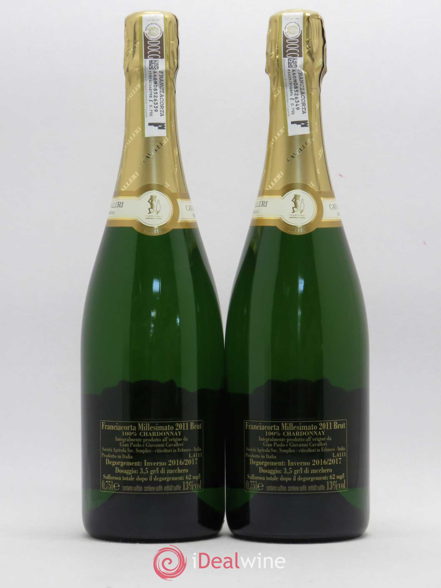 Italie Cavalleri Franciacorta Collezione Grandi Cru Brut 2011 - Lotto di 2 bottiglie - 1