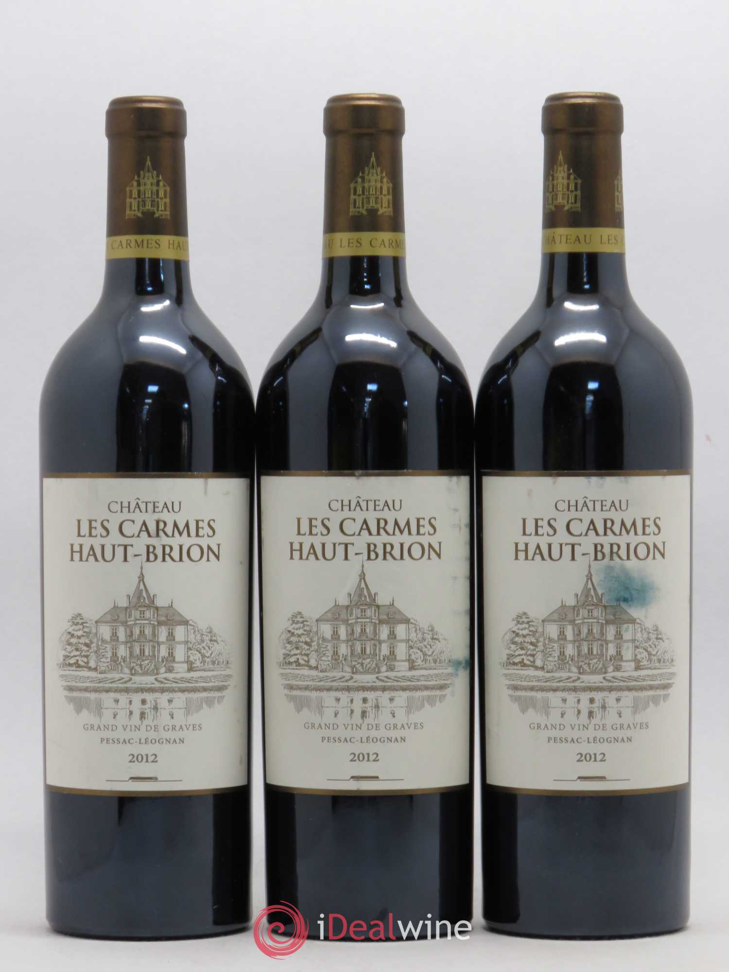 Château Les Carmes Haut-Brion 2012 - Lot de 3 bouteilles - 0