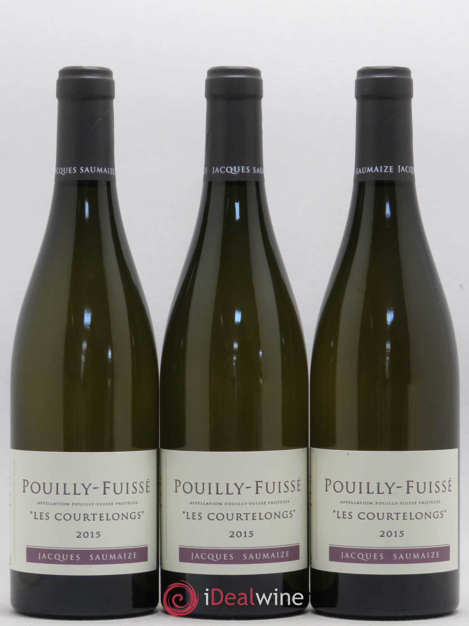 Pouilly-Fuissé Jacques et Nathalie Saumaize Les Courtelongs 2015 - Posten von 3 Flaschen - 0
