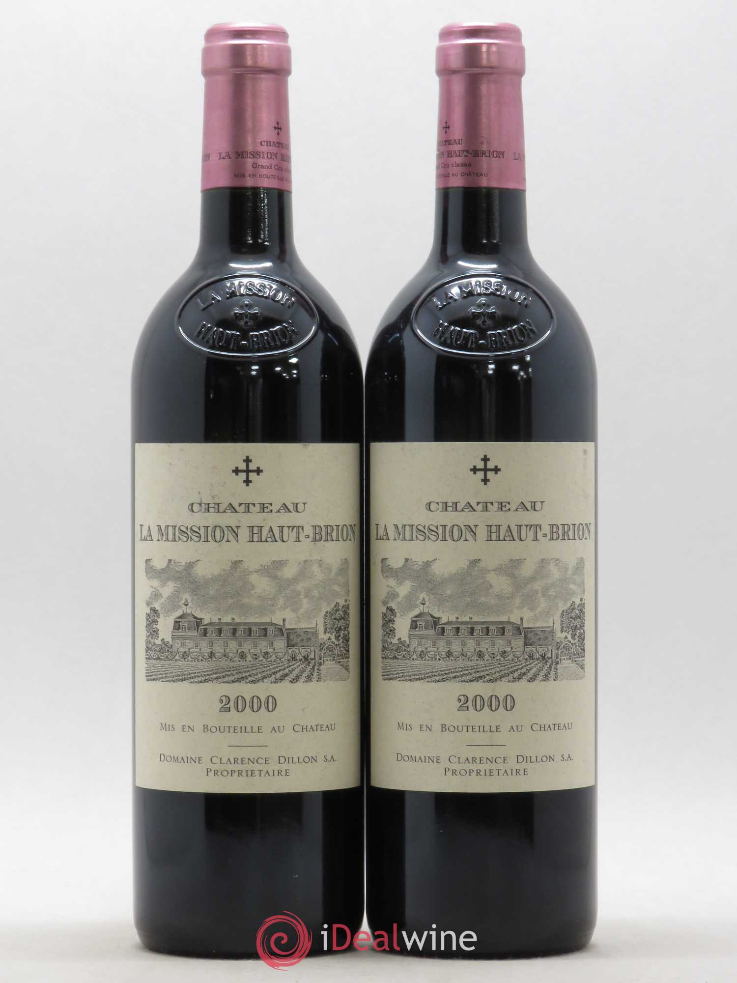 Château la Mission Haut-Brion Cru Classé de Graves 2000 - Lot de 2 bouteilles - 0