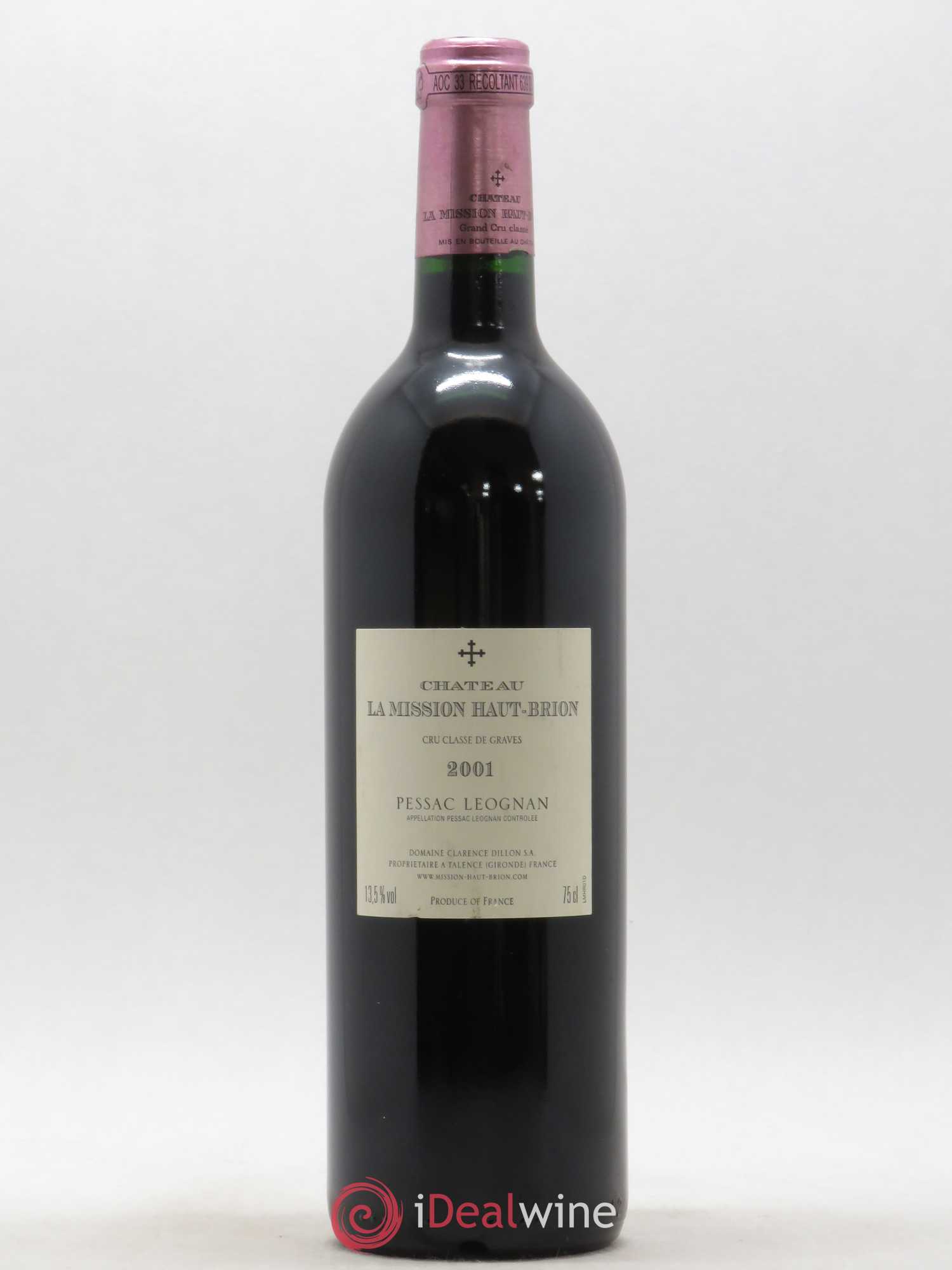 Château la Mission Haut-Brion Cru Classé de Graves 2001 - Lot de 1 bouteille - 1