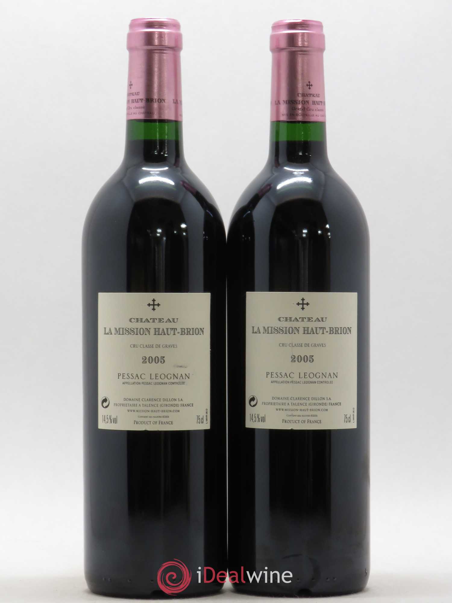 Château la Mission Haut-Brion Cru Classé de Graves 2005 - Lot de 2 bouteilles - 1