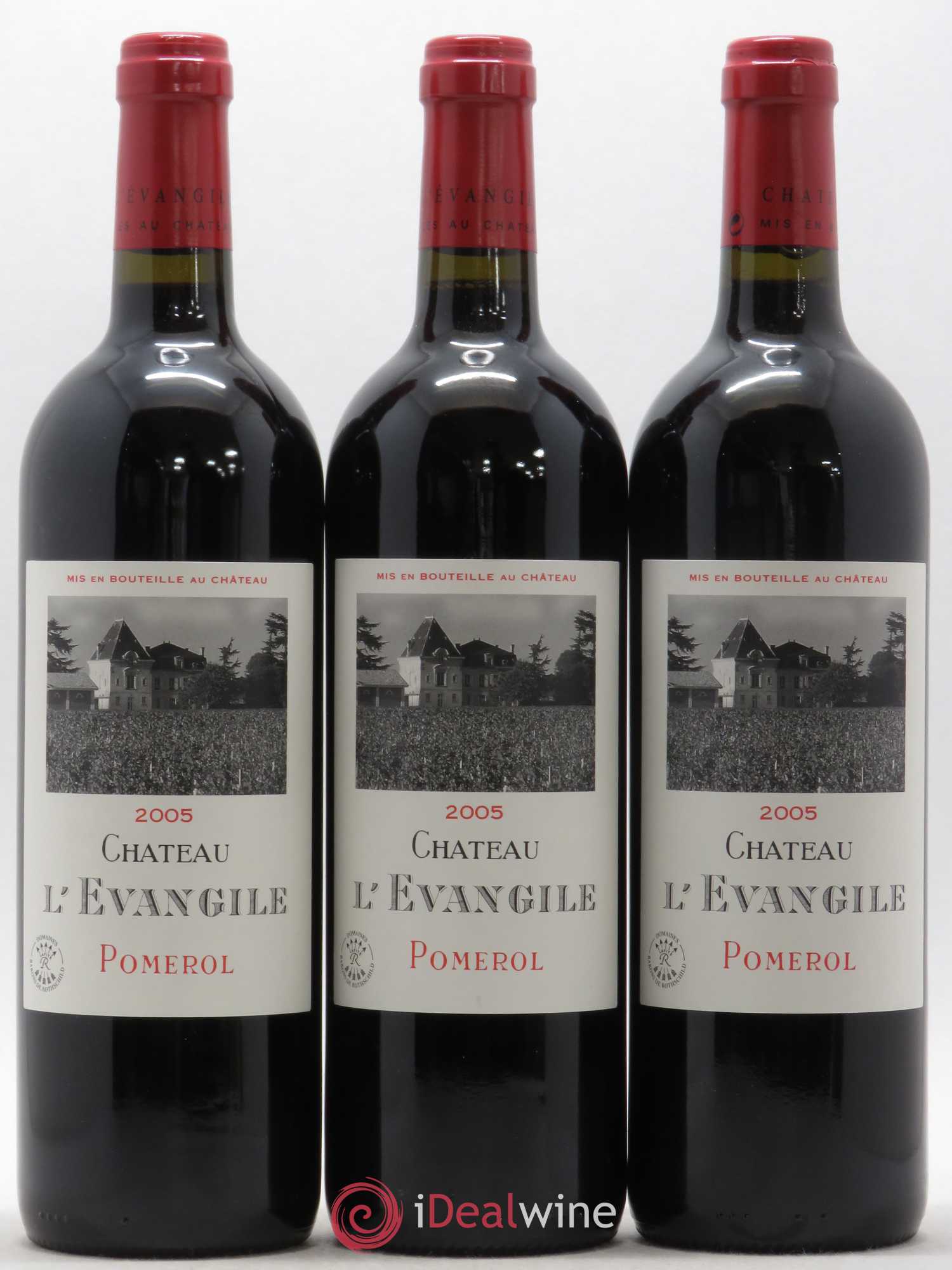 Château l' Évangile 2005 - Lot de 3 bouteilles - 0