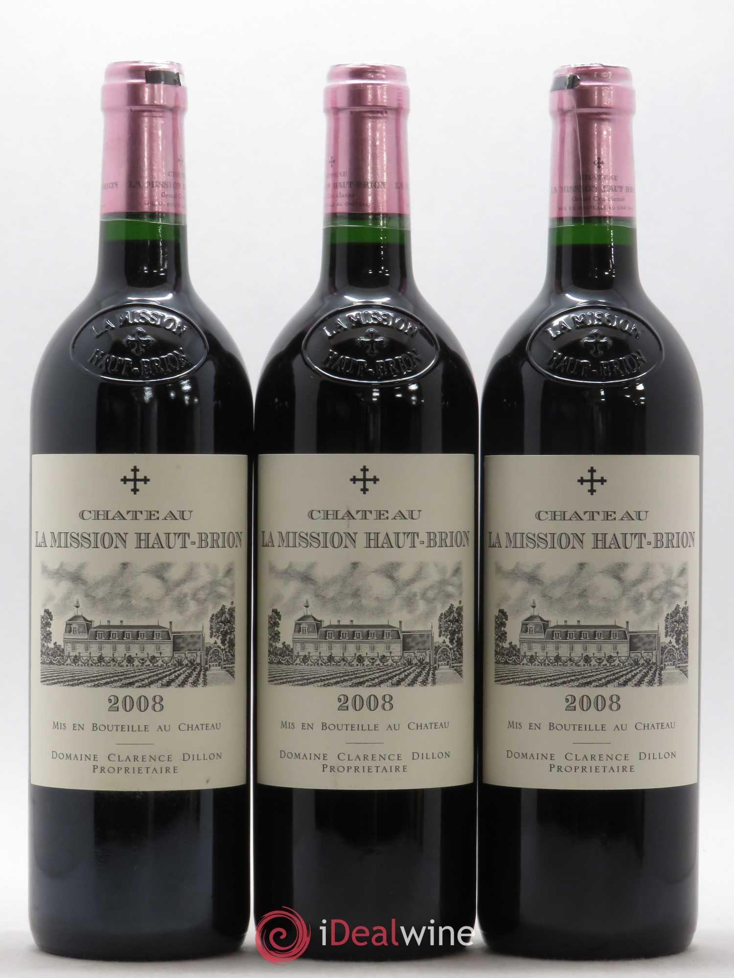 Château la Mission Haut-Brion Cru Classé de Graves 2008 - Lot de 3 bouteilles - 0