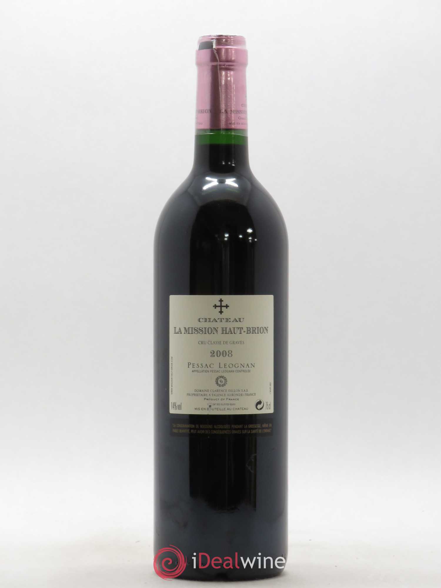 Château la Mission Haut-Brion Cru Classé de Graves 2008 - Lot de 1 bouteille - 1