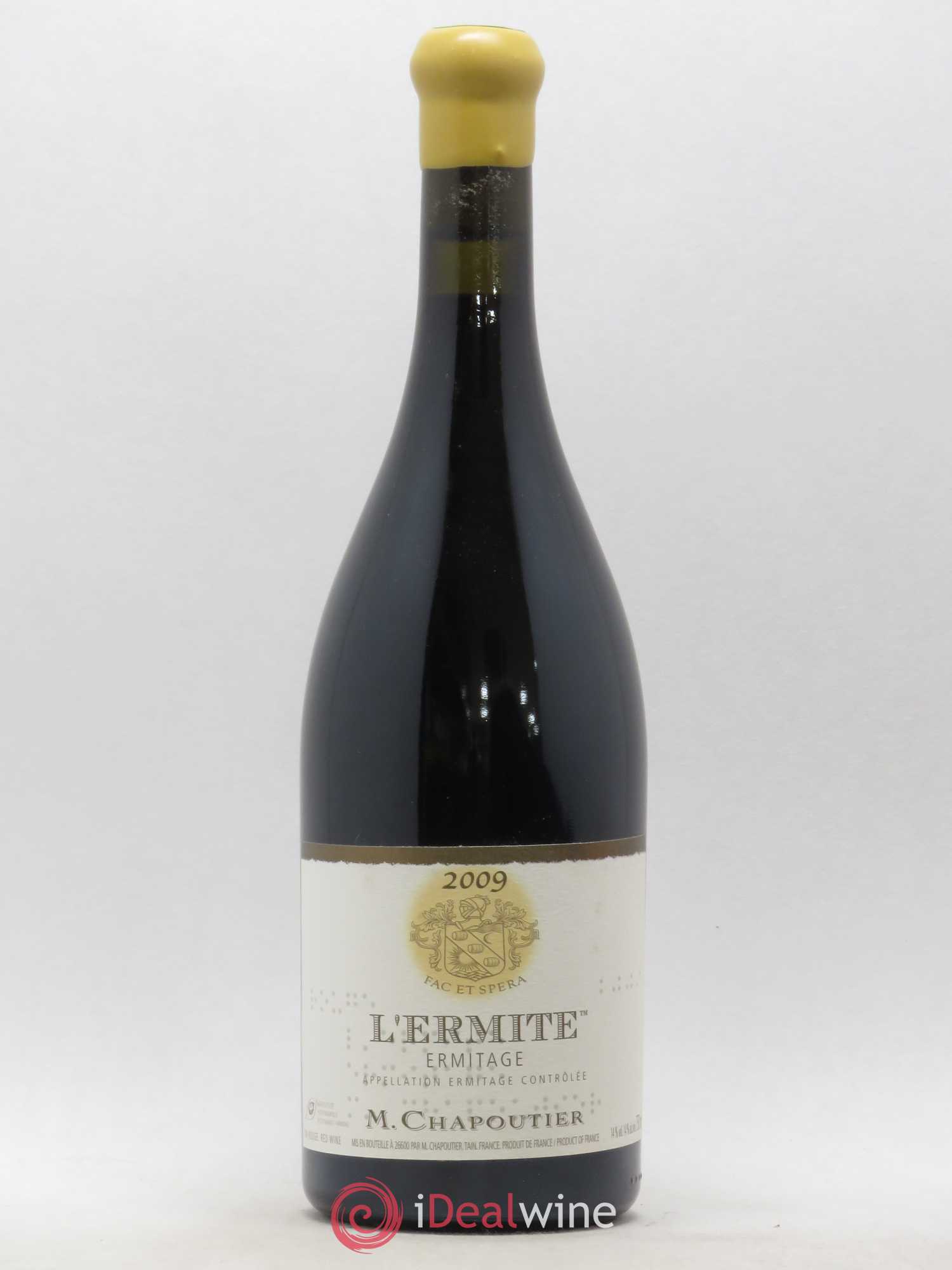 Hermitage Ermitage l'Ermite Chapoutier 2009 - Lot de 1 bouteille - 0