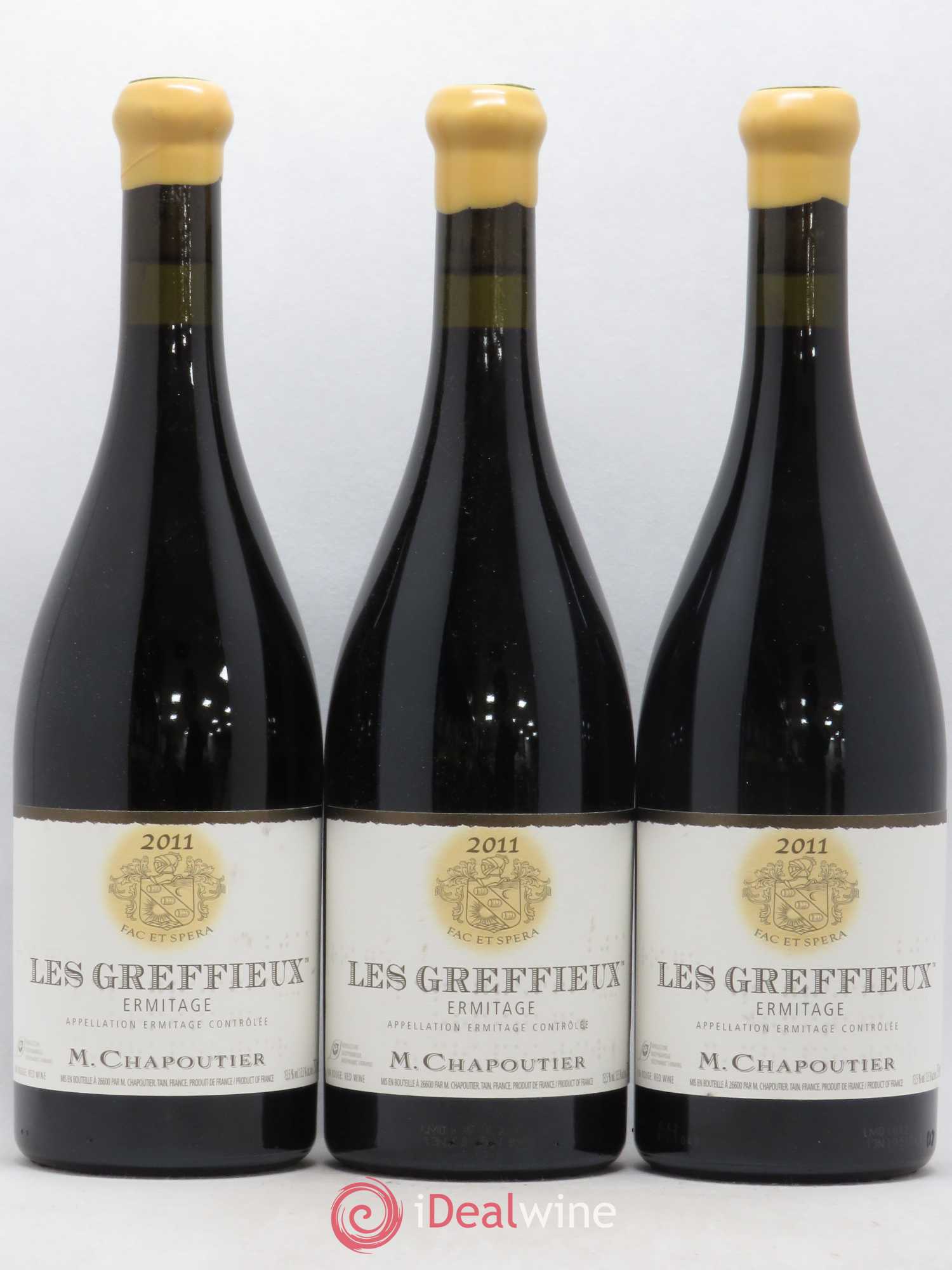 Hermitage Ermitage Les Greffieux Chapoutier 2011 - Lot de 3 bouteilles - 0