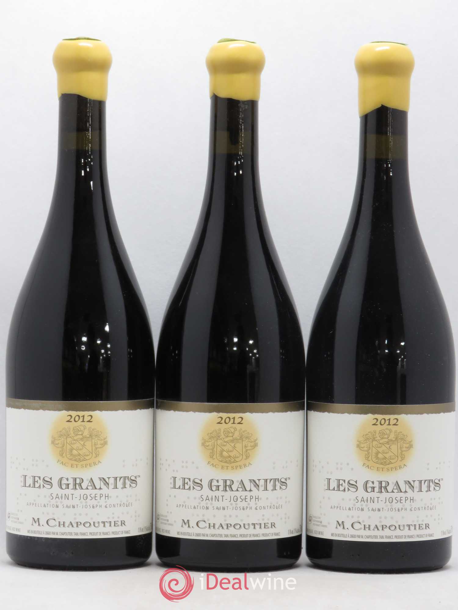 Saint-Joseph Les Granits Chapoutier 2012 - Lot de 3 bouteilles - 0