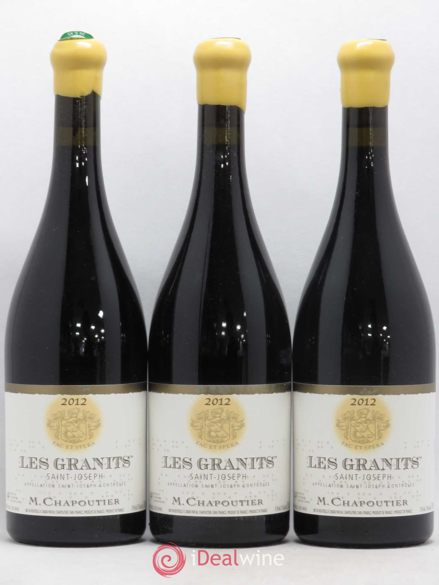 Saint-Joseph Les Granits Chapoutier 2012 - Lot de 3 bouteilles - 0