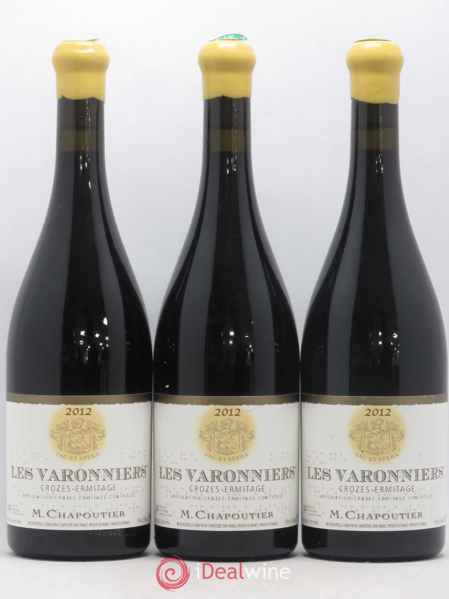 Crozes-Hermitage Les Varonniers Chapoutier 2012 - Lot de 3 bouteilles - 0