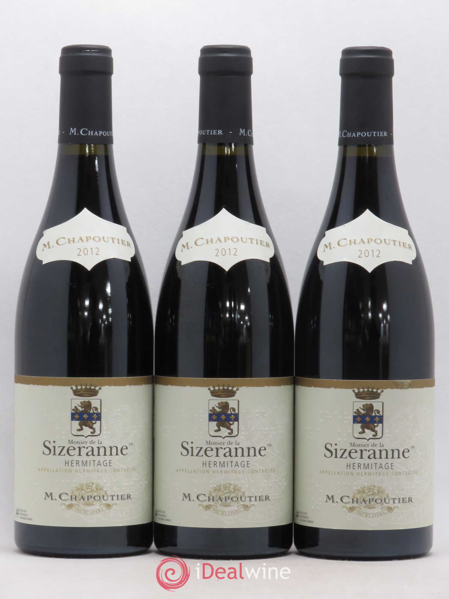 Hermitage Monier de La Sizeranne Chapoutier 2012 - Lot de 3 bouteilles - 0