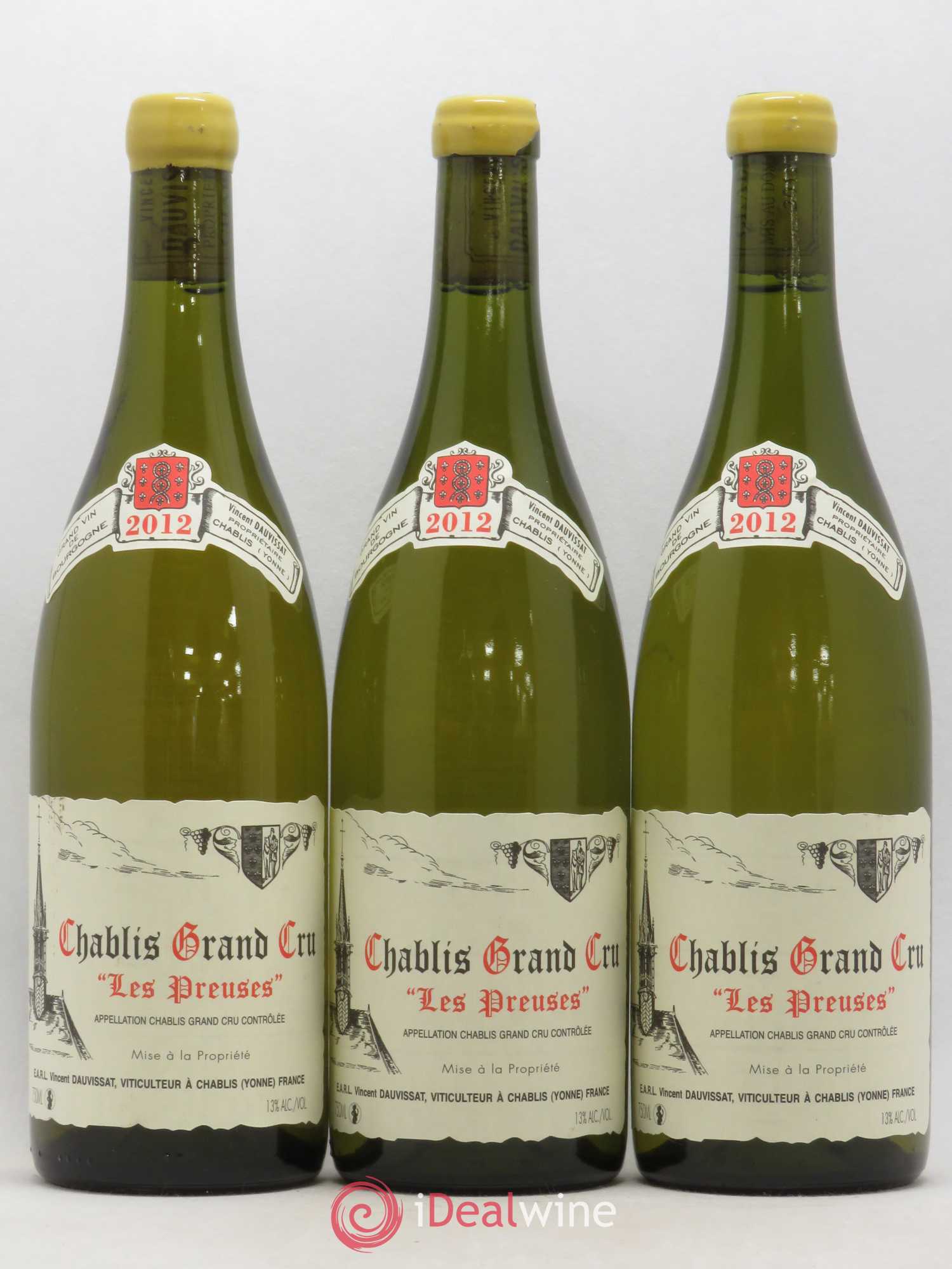 Chablis Grand Cru Les Preuses Vincent Dauvissat (Domaine) 2012 - Lot de 3 bouteilles - 0