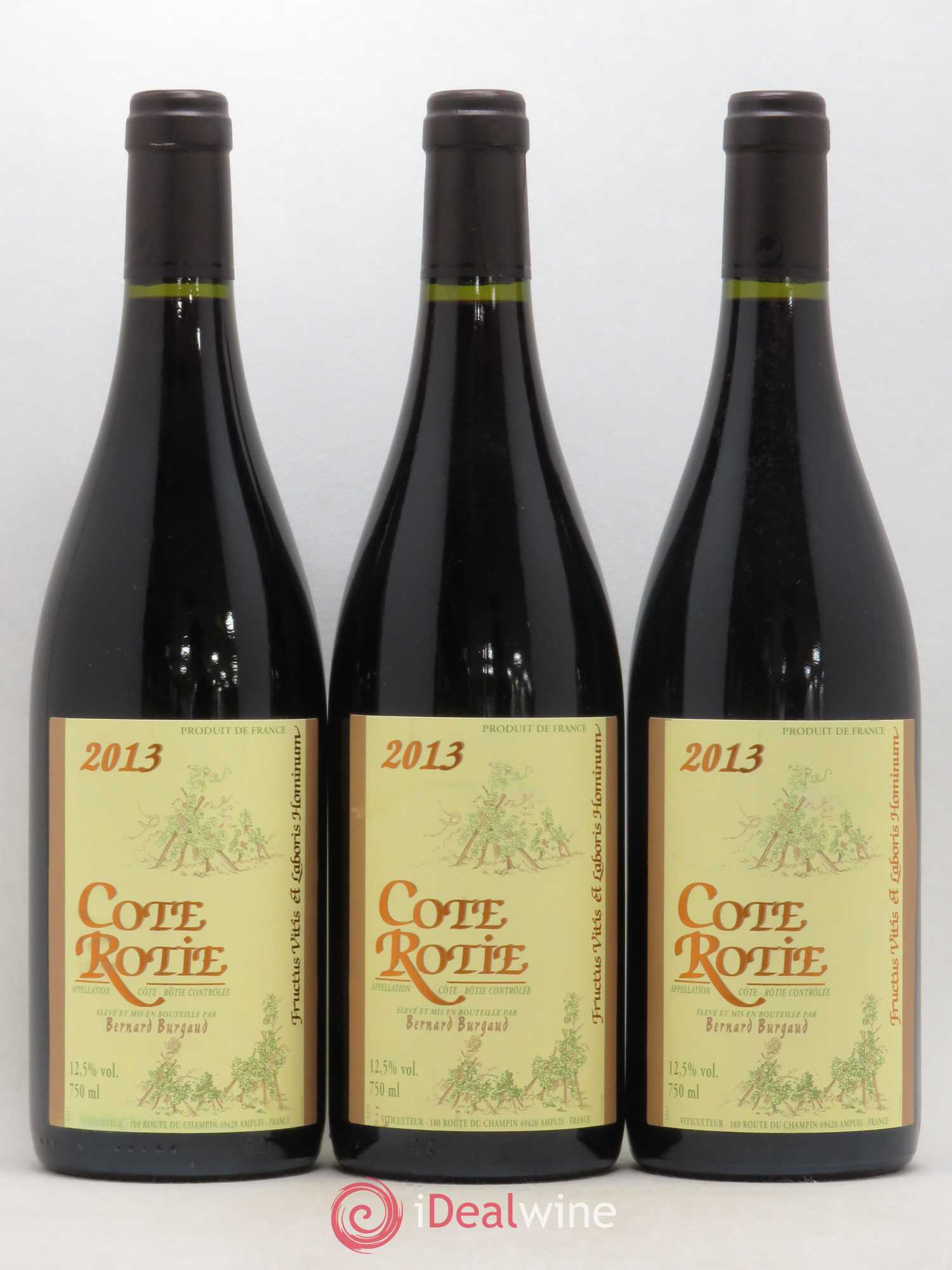 Côte-Rôtie Bernard Burgaud 2013 - Lot de 3 bouteilles - 0