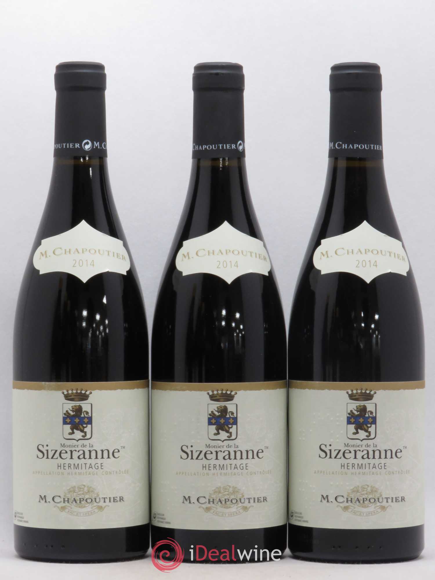 Hermitage Monier de La Sizeranne Chapoutier 2014 - Lot de 3 bouteilles - 0