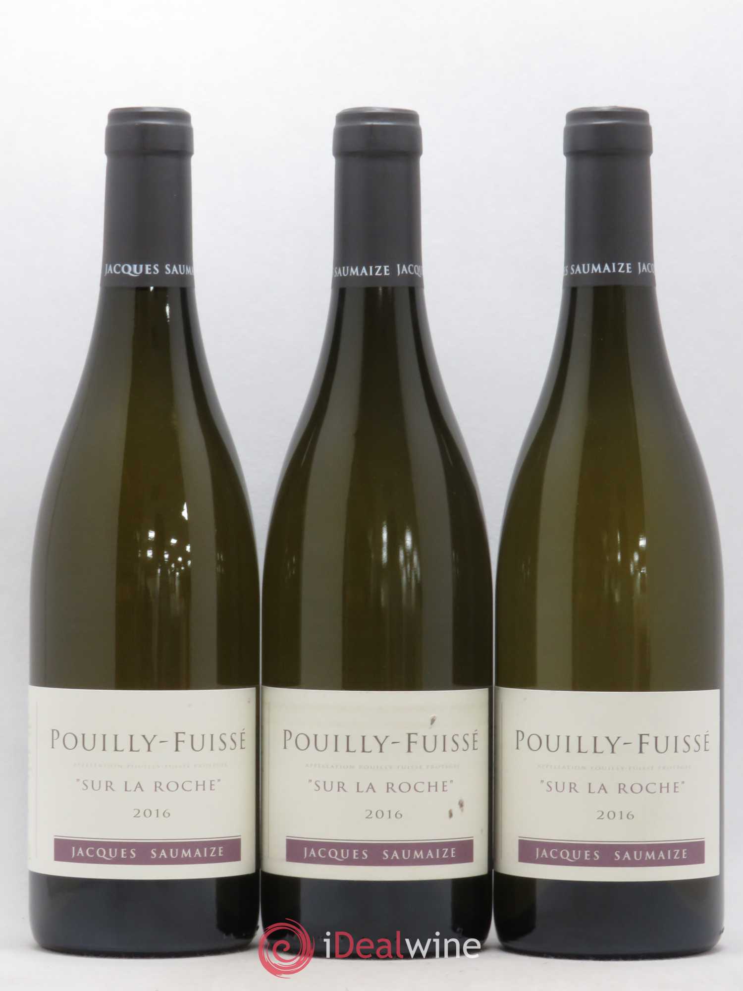 Pouilly-Fuissé Sur la Roche Jacques et Nathalie Saumaize 2016 - Lot de 3 bouteilles - 0