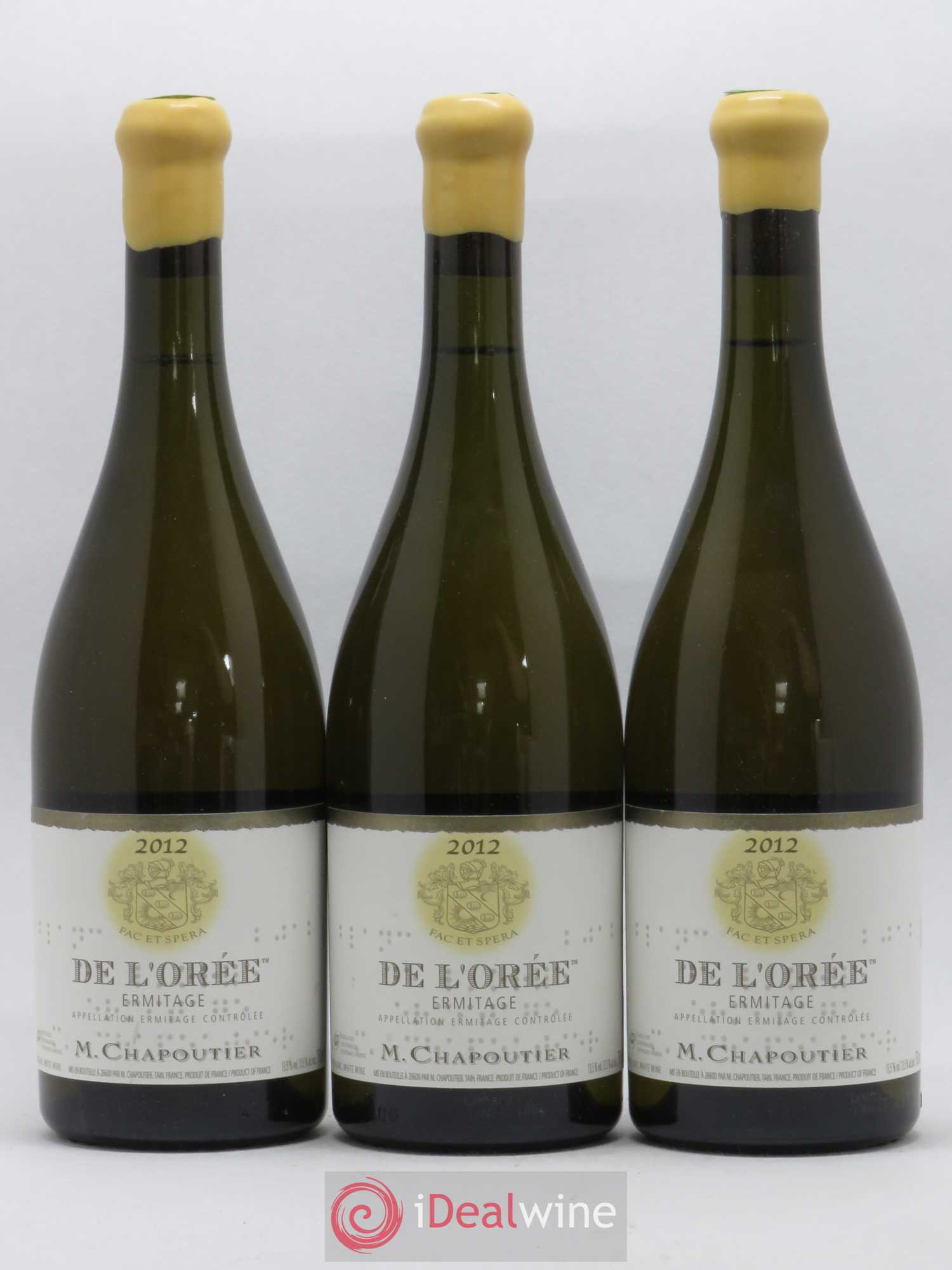 Hermitage Ermitage de l'Orée Chapoutier 2012 - Lot de 3 bouteilles - 0