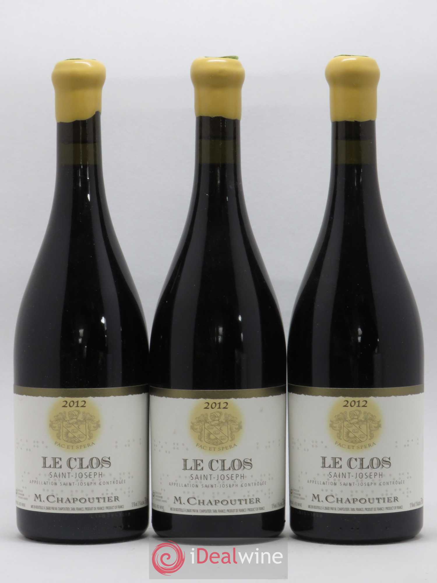 Saint-Joseph Le Clos Chapoutier 2012 - Lot de 3 bouteilles - 0