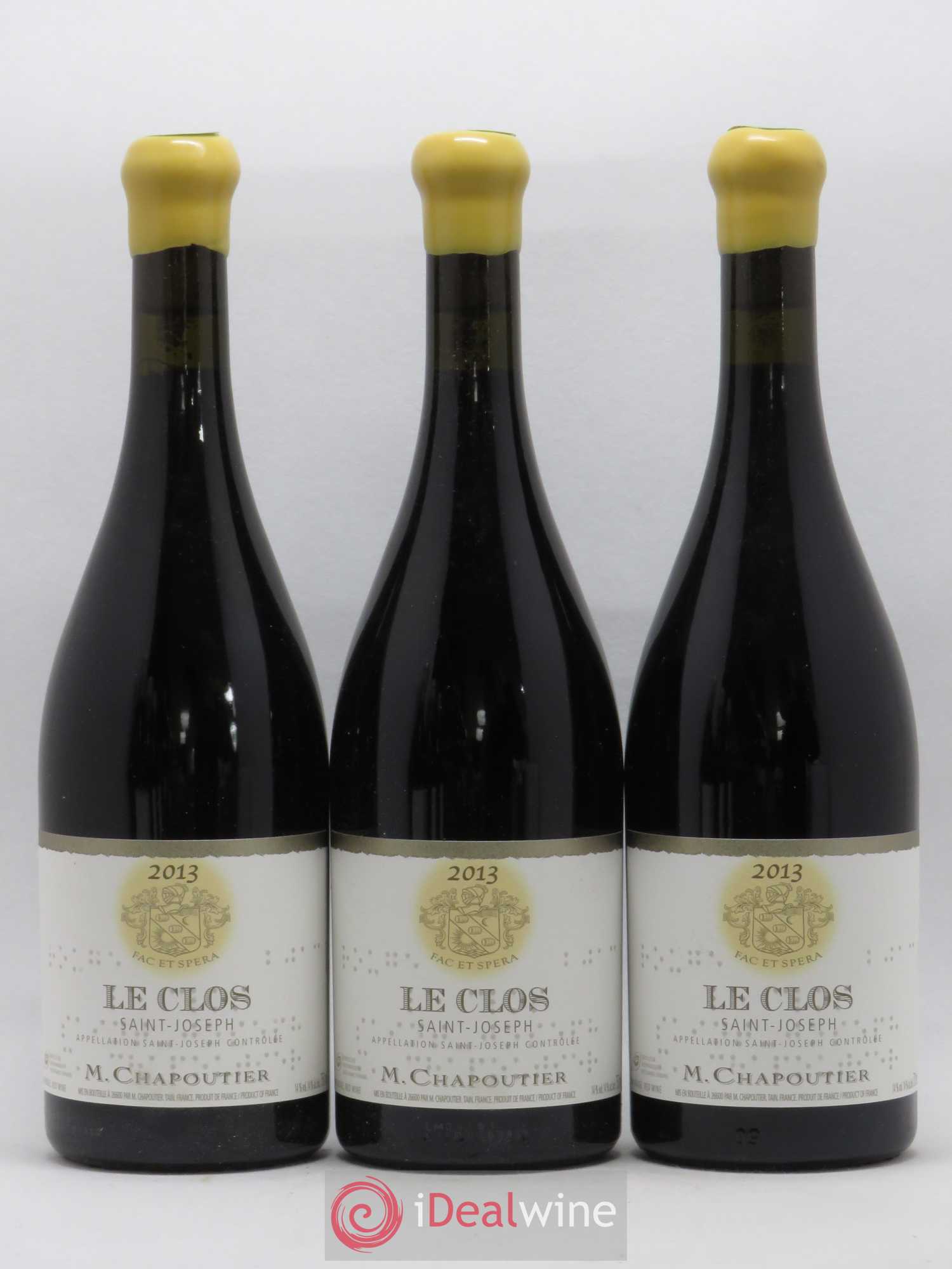 Saint-Joseph Le Clos Chapoutier 2013 - Lot de 3 bouteilles - 0