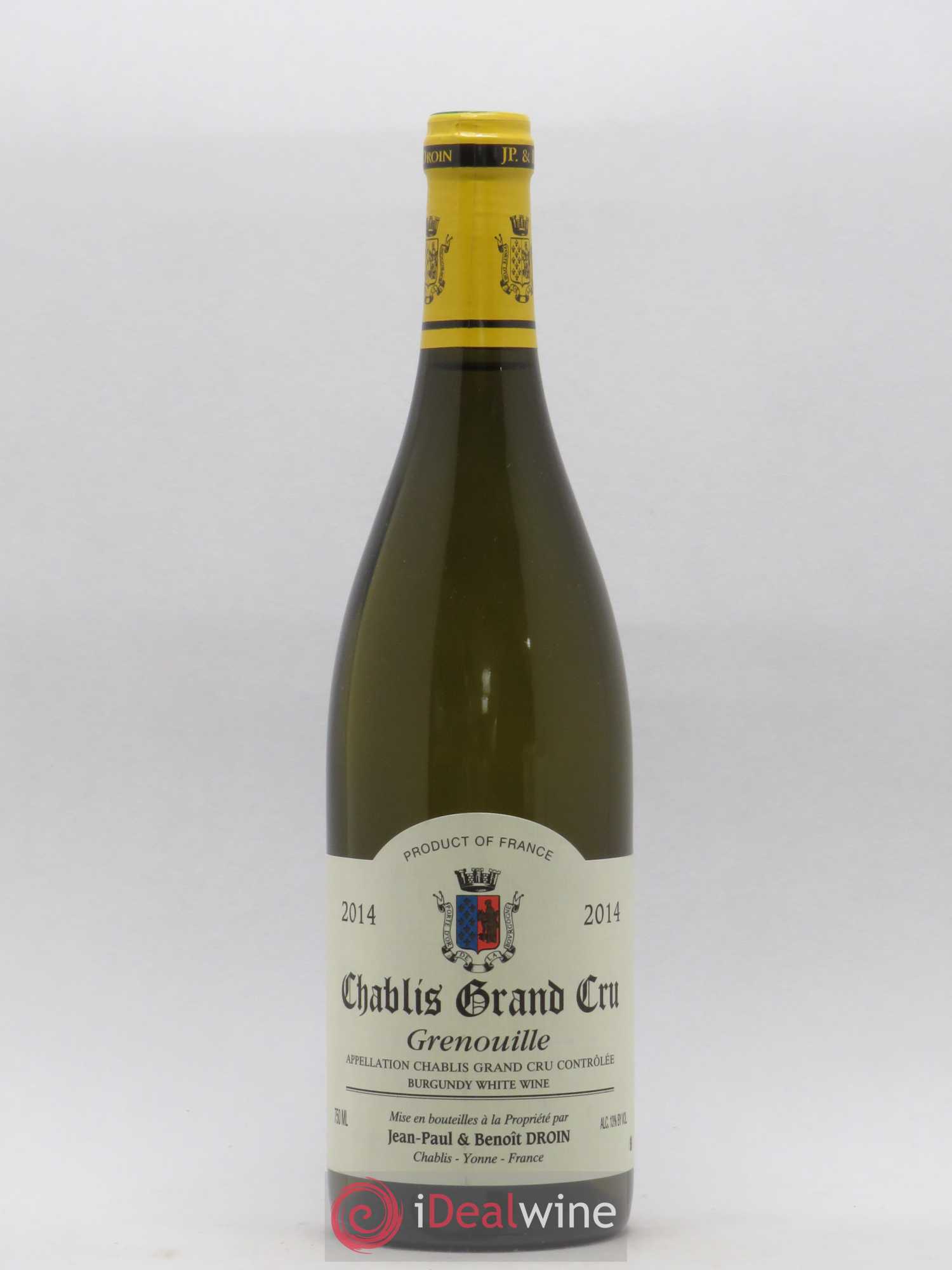 Chablis Grand Cru Grenouilles Jean-Paul & Benoît Droin (Domaine) 2014 - Lot de 1 bouteille - 0