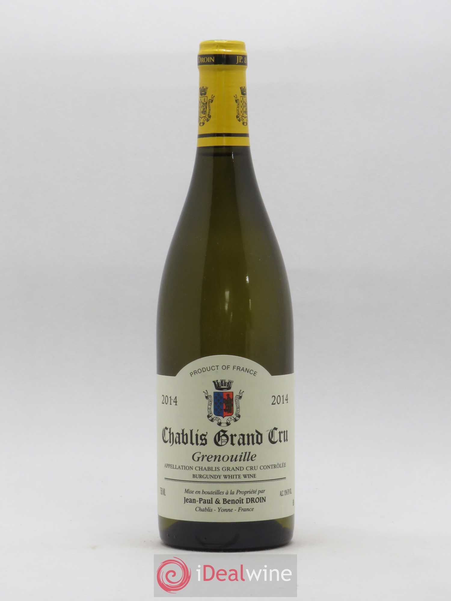 Chablis Grand Cru Grenouilles Jean-Paul & Benoît Droin (Domaine) 2014 - Lot de 1 bouteille - 0
