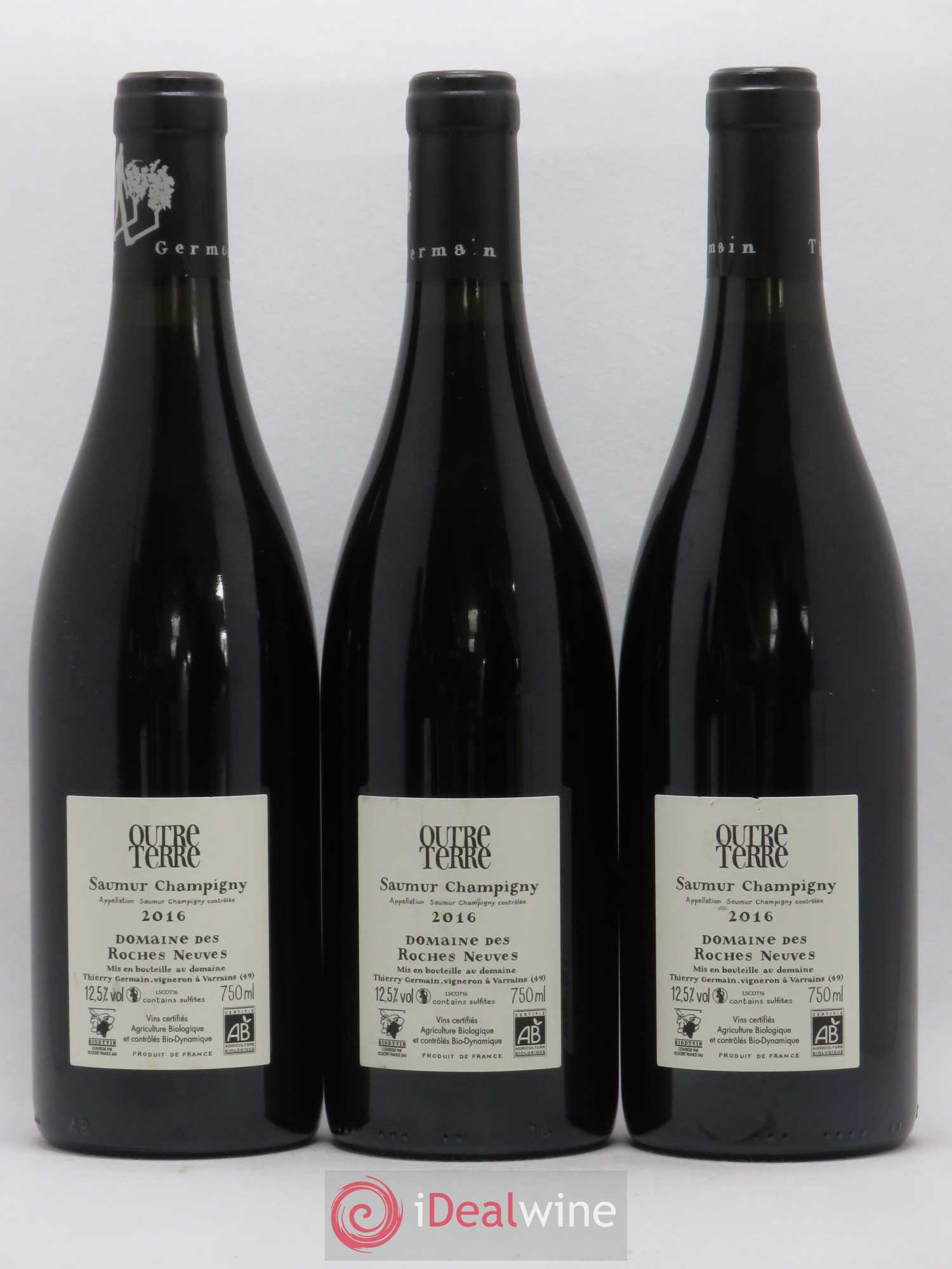 Saumur-Champigny Outre Terre Domaine des Roches Neuves - Thierry Germain 2016 - Lot de 3 bouteilles - 1