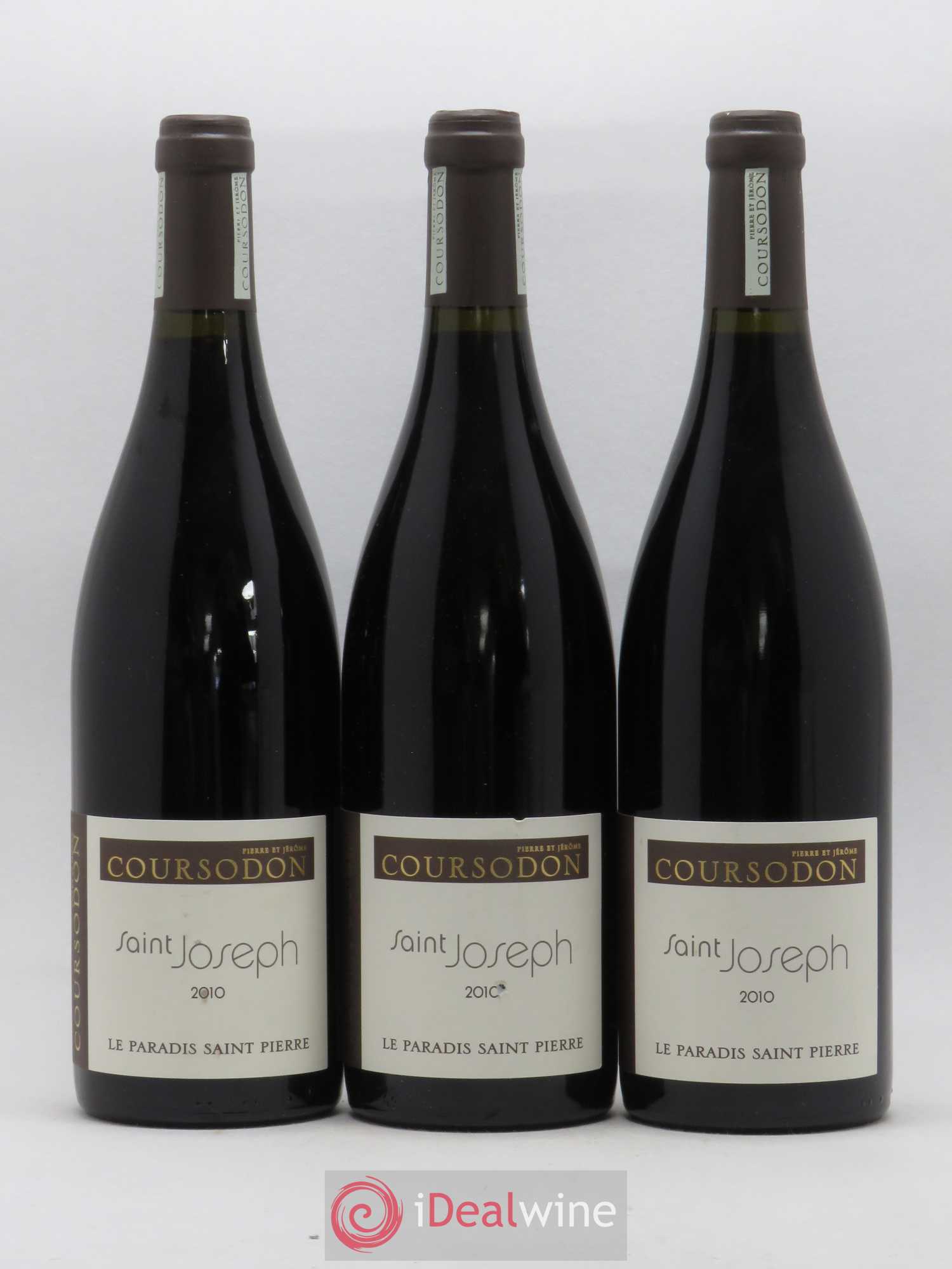 Saint-Joseph Le Paradis Saint-Pierre Pierre et Jérôme Coursodon 2010 - Lot de 3 bouteilles - 0