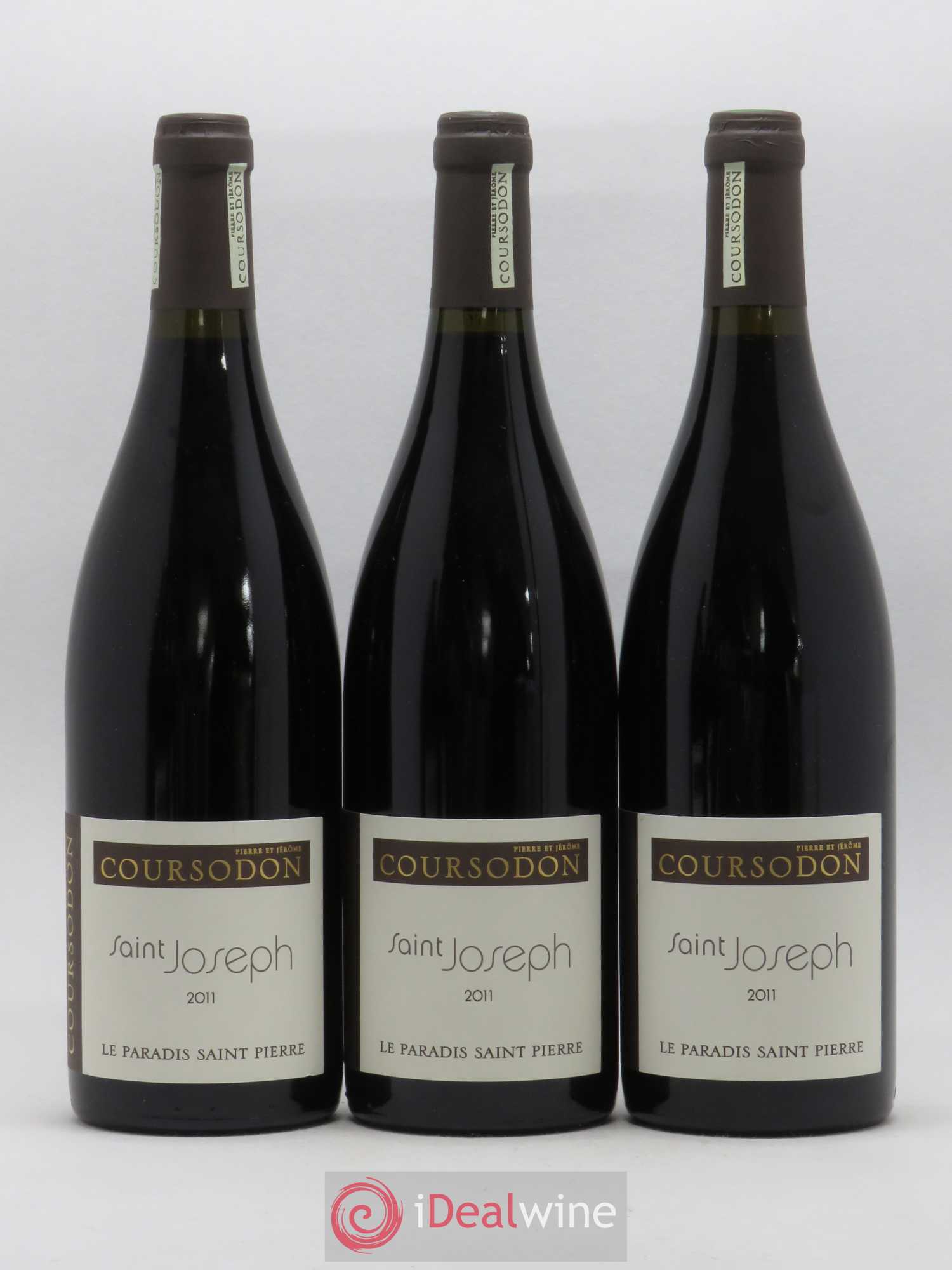 Saint-Joseph Le Paradis Saint-Pierre Pierre et Jérôme Coursodon 2011 - Lot de 3 bouteilles - 0