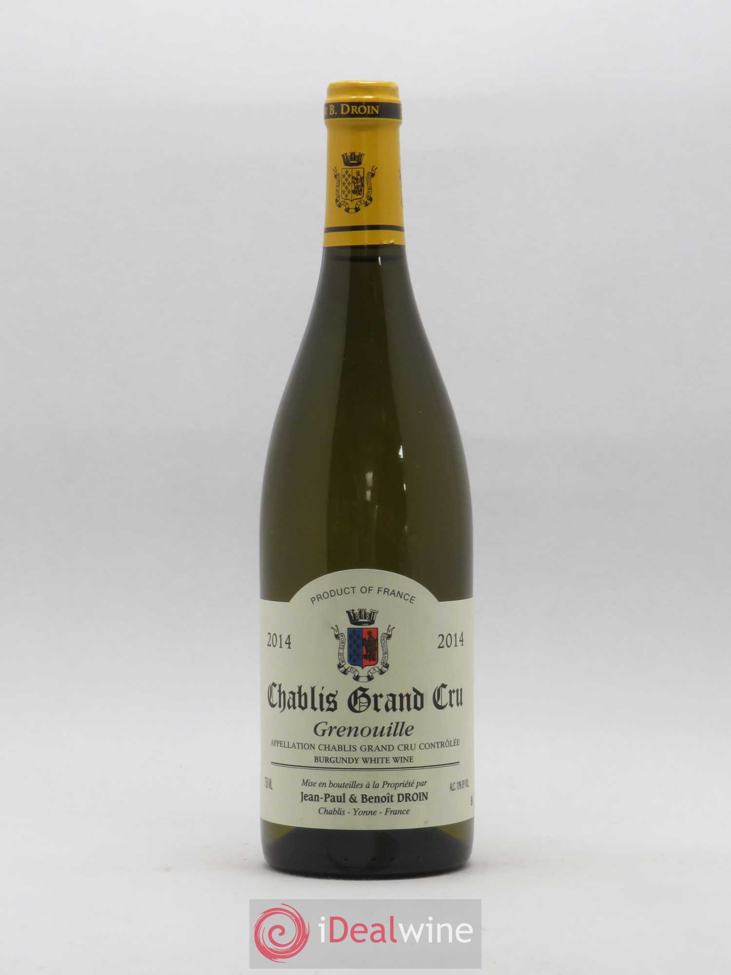 Chablis Grand Cru Grenouilles Jean-Paul & Benoît Droin (Domaine) 2014 - Lot de 1 bouteille - 0