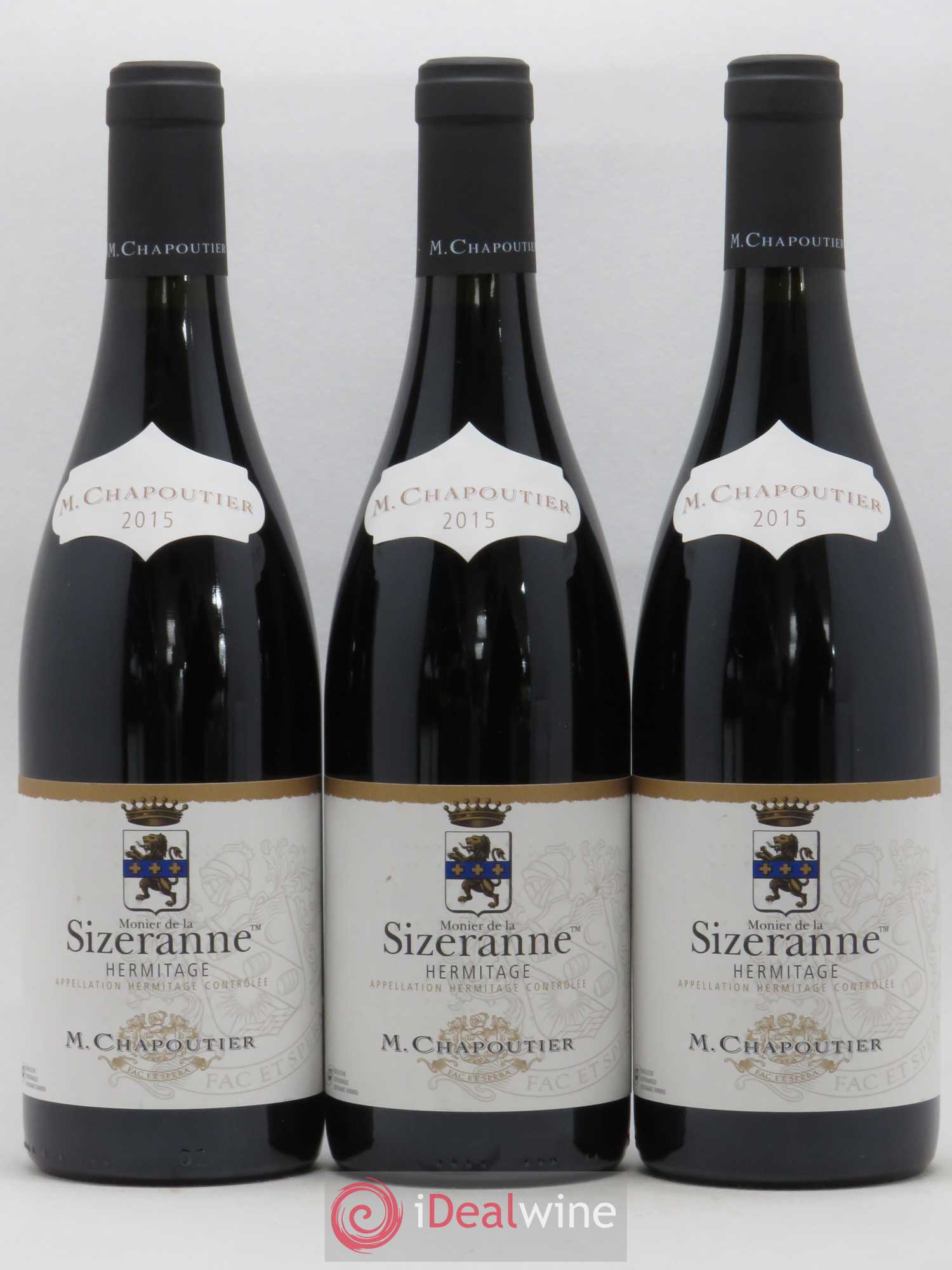 Hermitage Monier de La Sizeranne Chapoutier 2015 - Lot de 3 bouteilles - 0